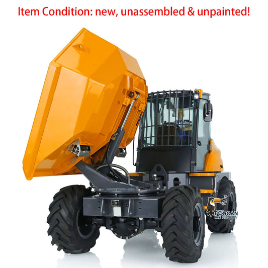 LESU 1/14 4*4 AOUE 6MDX Metal Scale Remote Control Hydraulic Articulated Dump Truck Servo ESC Unpainted and Unassembled