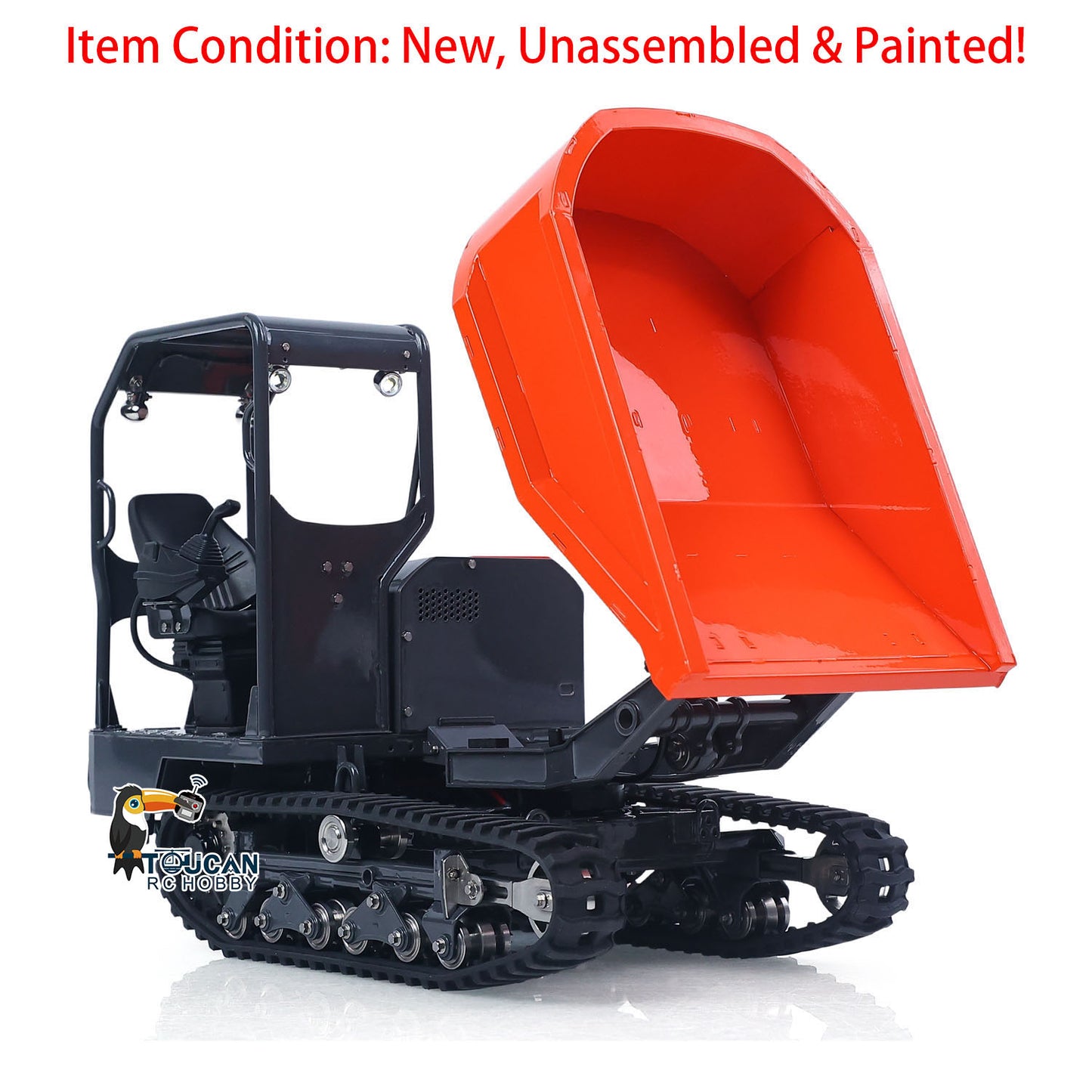 1/14 Hydraulic Remote Control Tracked Dumper KC300HR-5 Unpainted/Painted KIT LESU Metal RC Tipper Model Light System No Battery