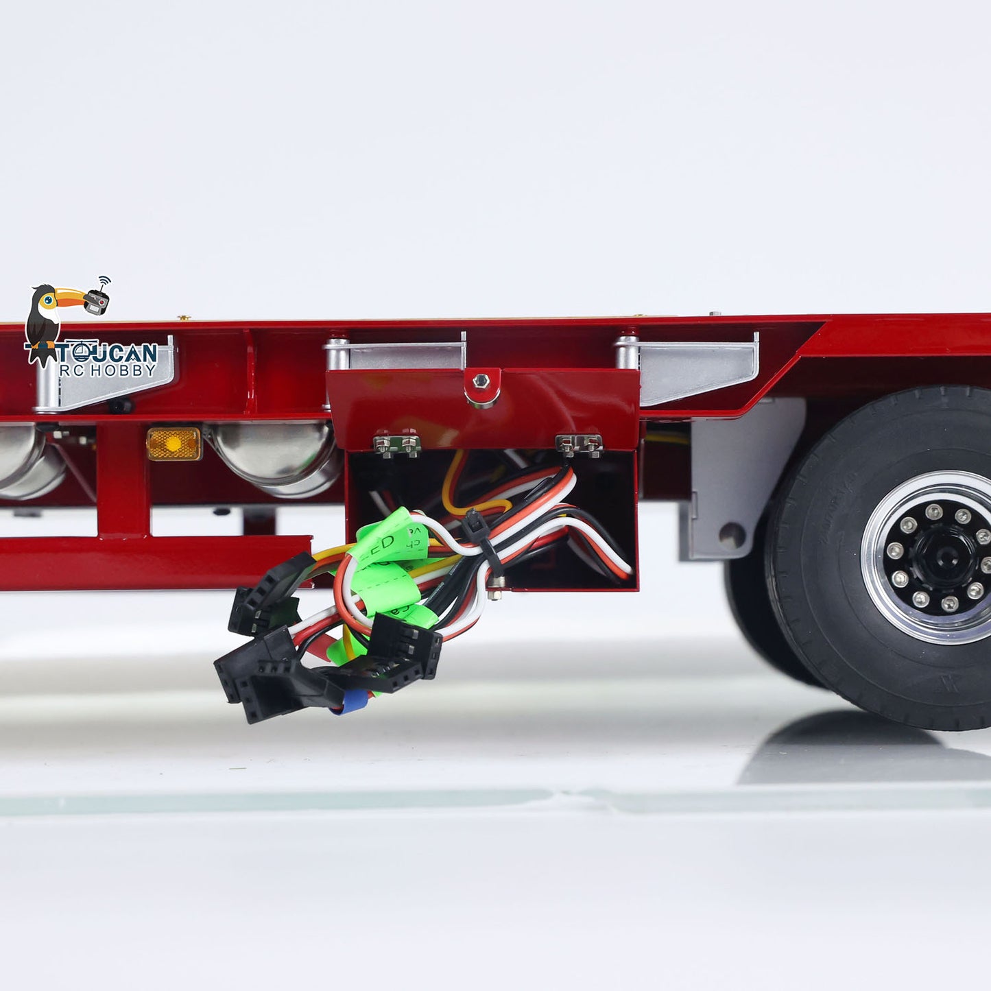 LESU Electronic Lifting Metal Trailer for 1/14 RC Tractor Truck Dumper Lorry Car Simulation Construction Vehicle Model DIY