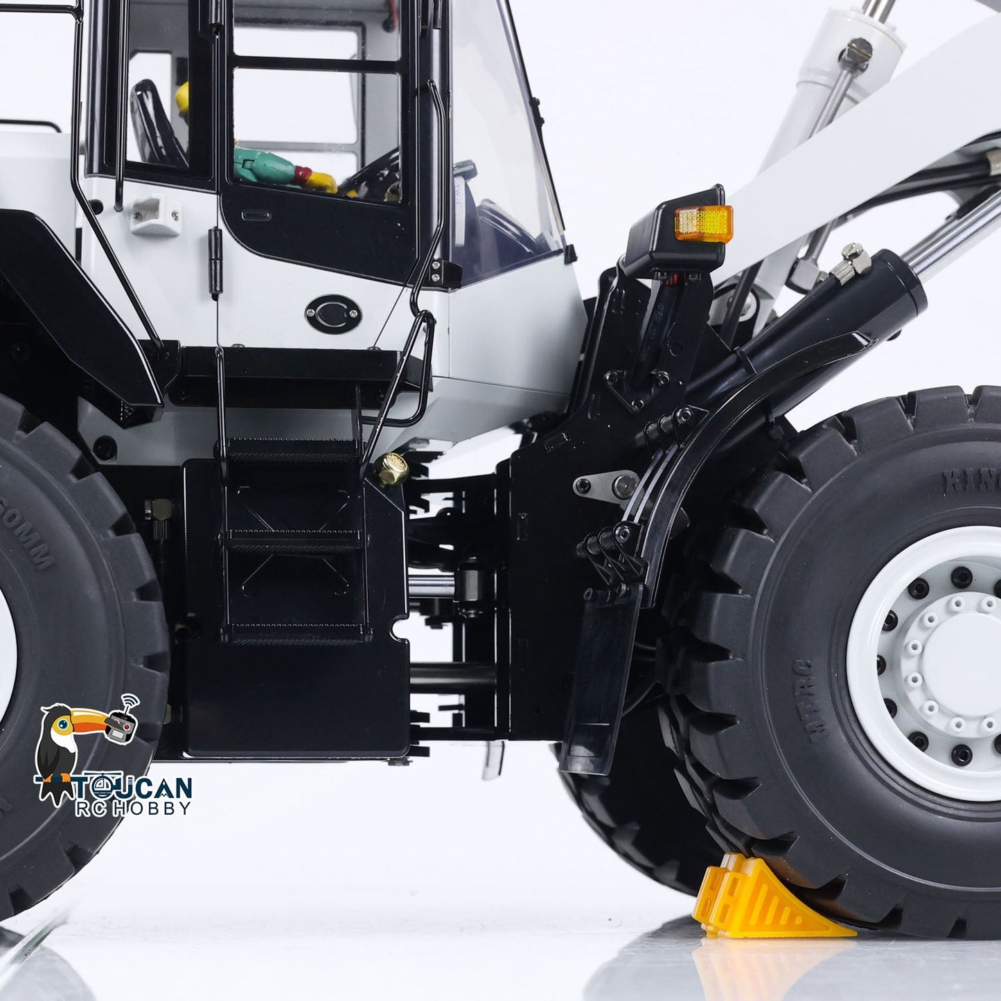 Metal 1/14 RC Hydraulic Loader WA480 Heavy Construction Machine Differential Lock Axles Quick Coupler Fork Light Sound ST8