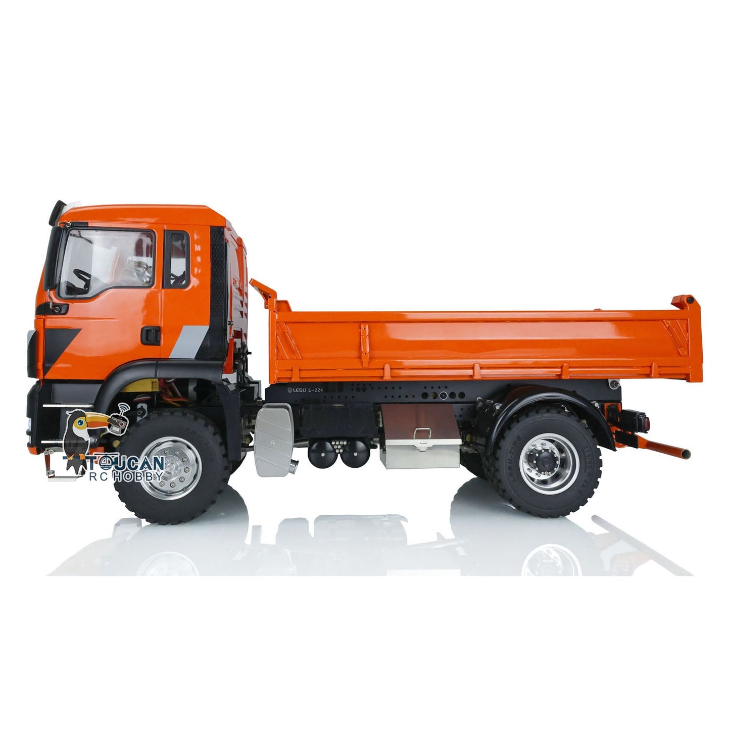 LESU 1/14 Scale 4X4 Hydraulic RC Dumper Truck Metal TGS Ready To Run Remote Control Tipper Painted Car Model Motor Servo ESC