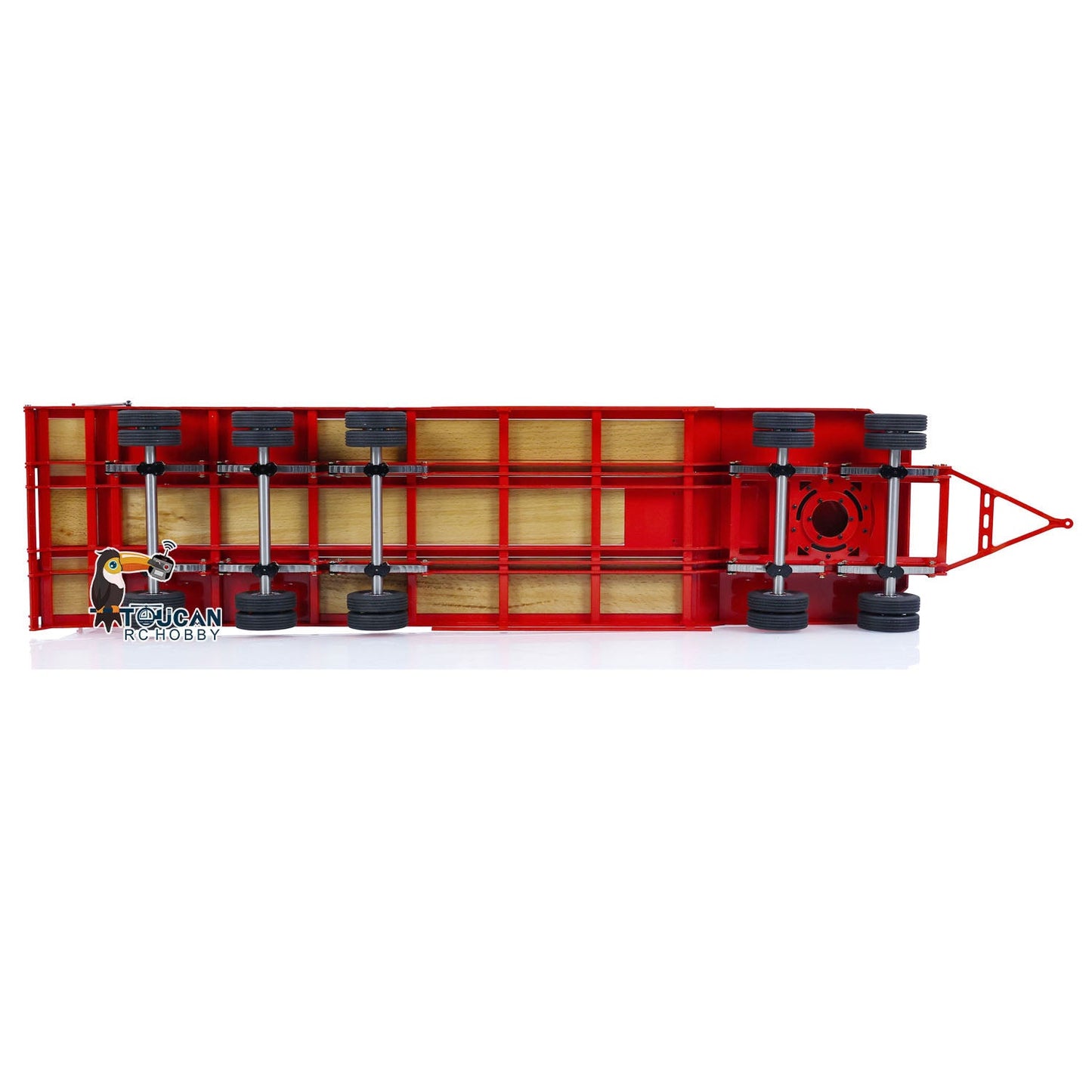 Metal Flatbed Trailer for LESU 1/14 RC Hydraulic Dumper Remote Controlled Truck Tipper Car Spare Parts DIY Painted