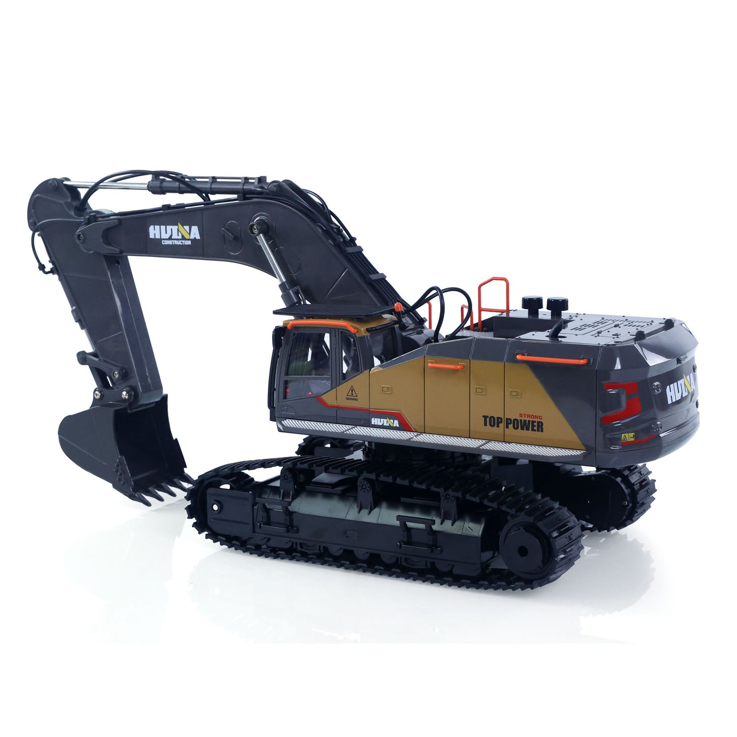 US STOCK HUINA Toy 1/14 592 RC Tracked Excavator Car Model Gift 2.4G Radio Light Sound
