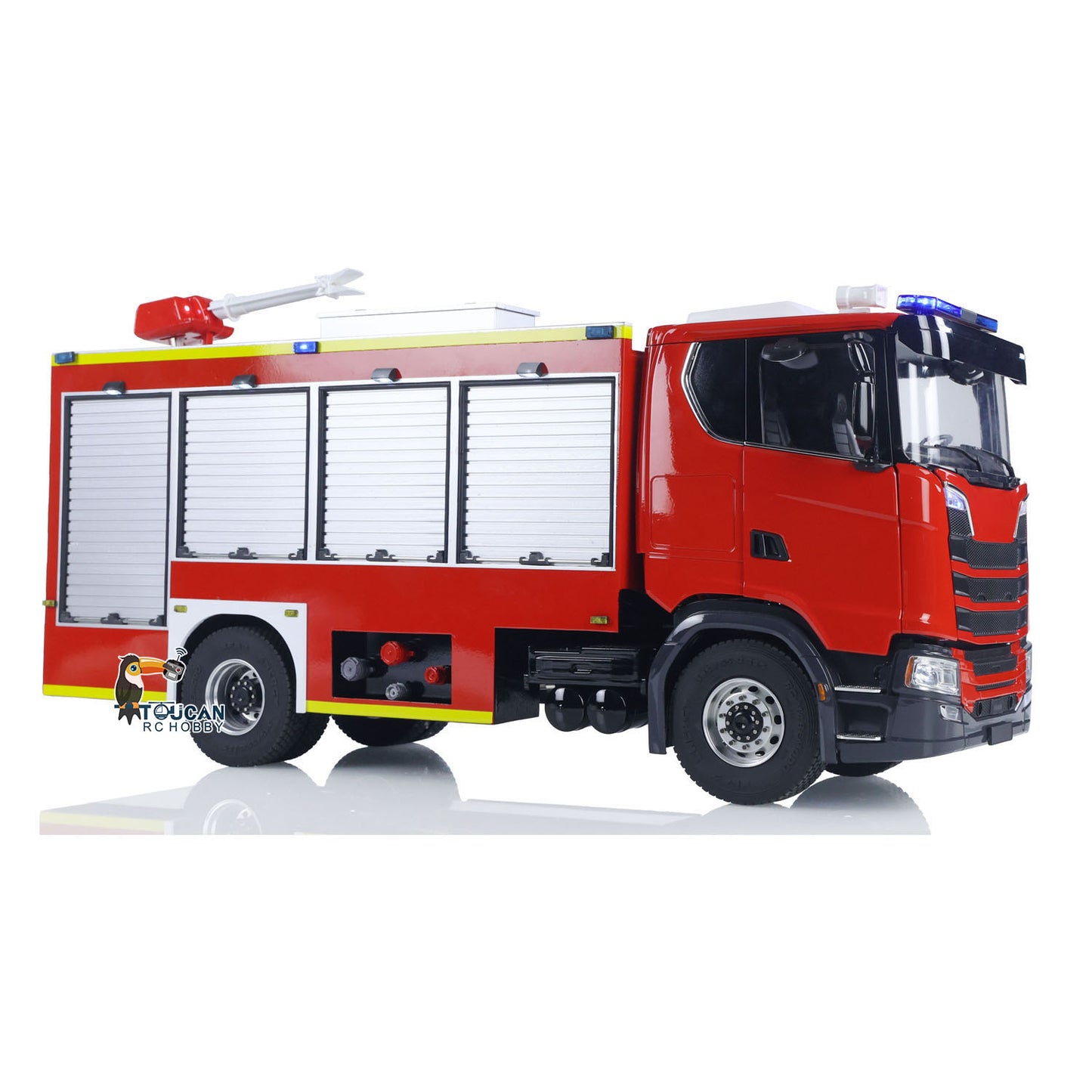 1/14 Electric Fire Truck SC 770S Remote Control Vehicle i6S Radio 11.1V Battery 2Speed Gerabox Water Spraying RC Model Car