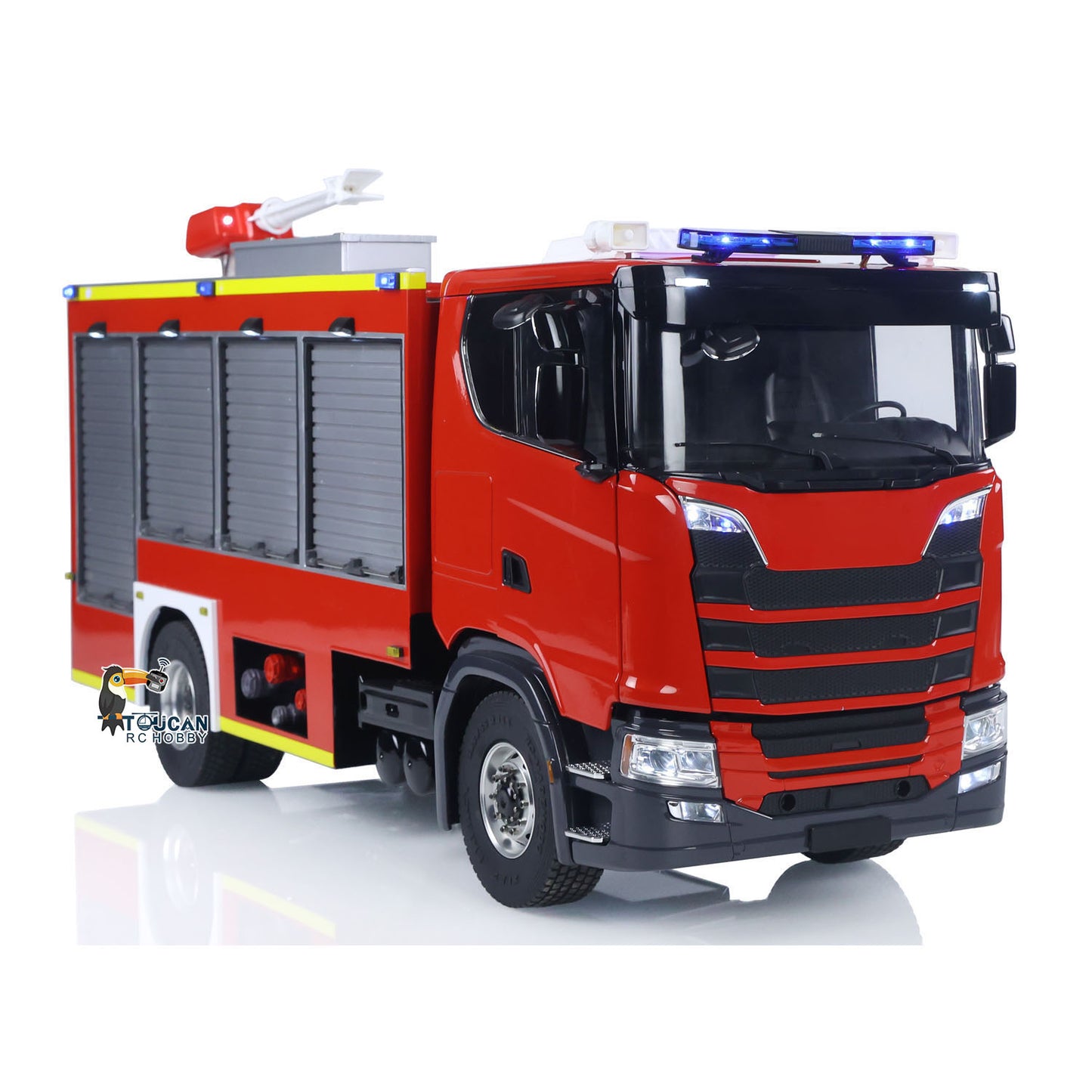 1/14 Electric Fire Truck SC 770S Remote Control Vehicle i6S Radio 11.1V Battery 2Speed Gerabox Water Spraying RC Model Car