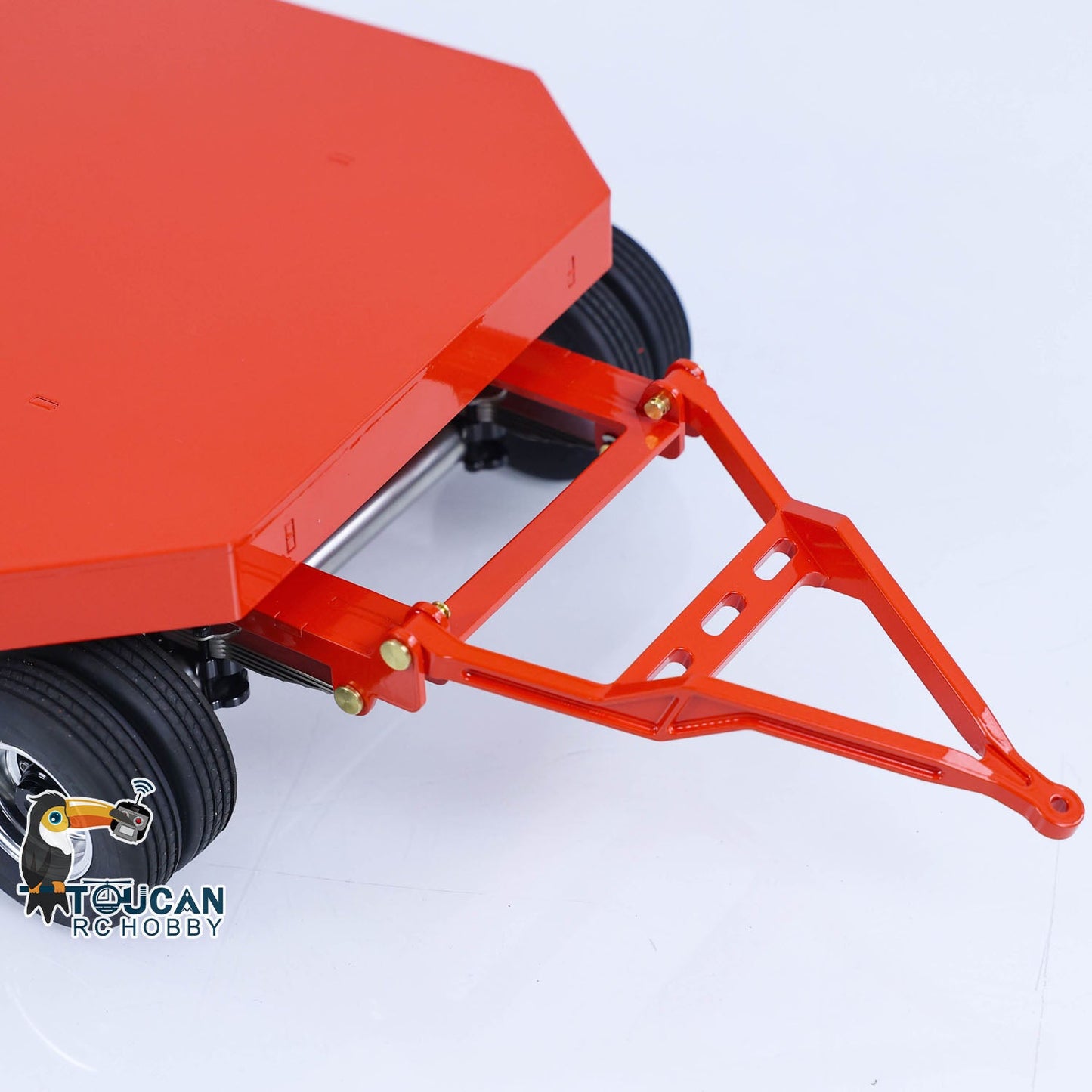 Metal Flatbed Trailer for LESU 1/14 RC Hydraulic Dumper Remote Controlled Truck Tipper Car Spare Parts DIY Painted