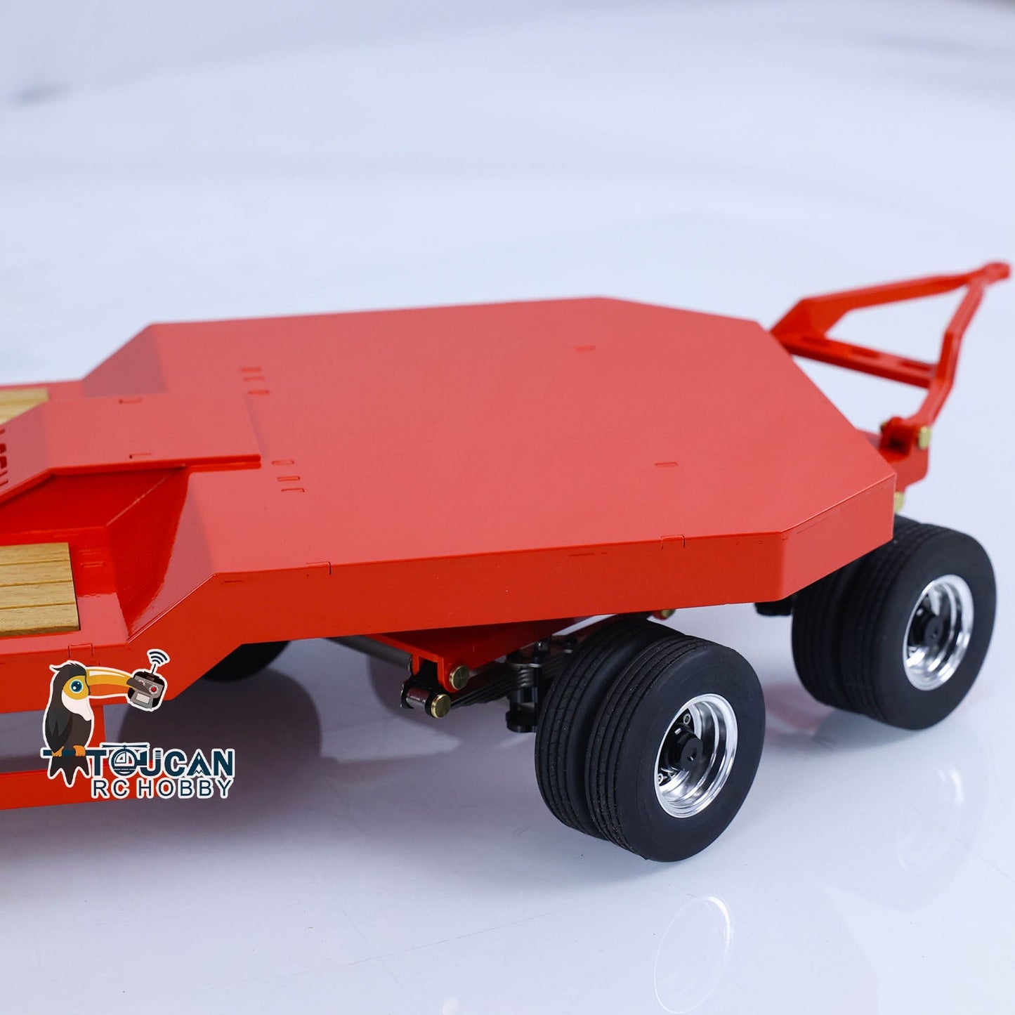 Metal Flatbed Trailer for LESU 1/14 RC Hydraulic Dumper Remote Controlled Truck Tipper Car Spare Parts DIY Painted