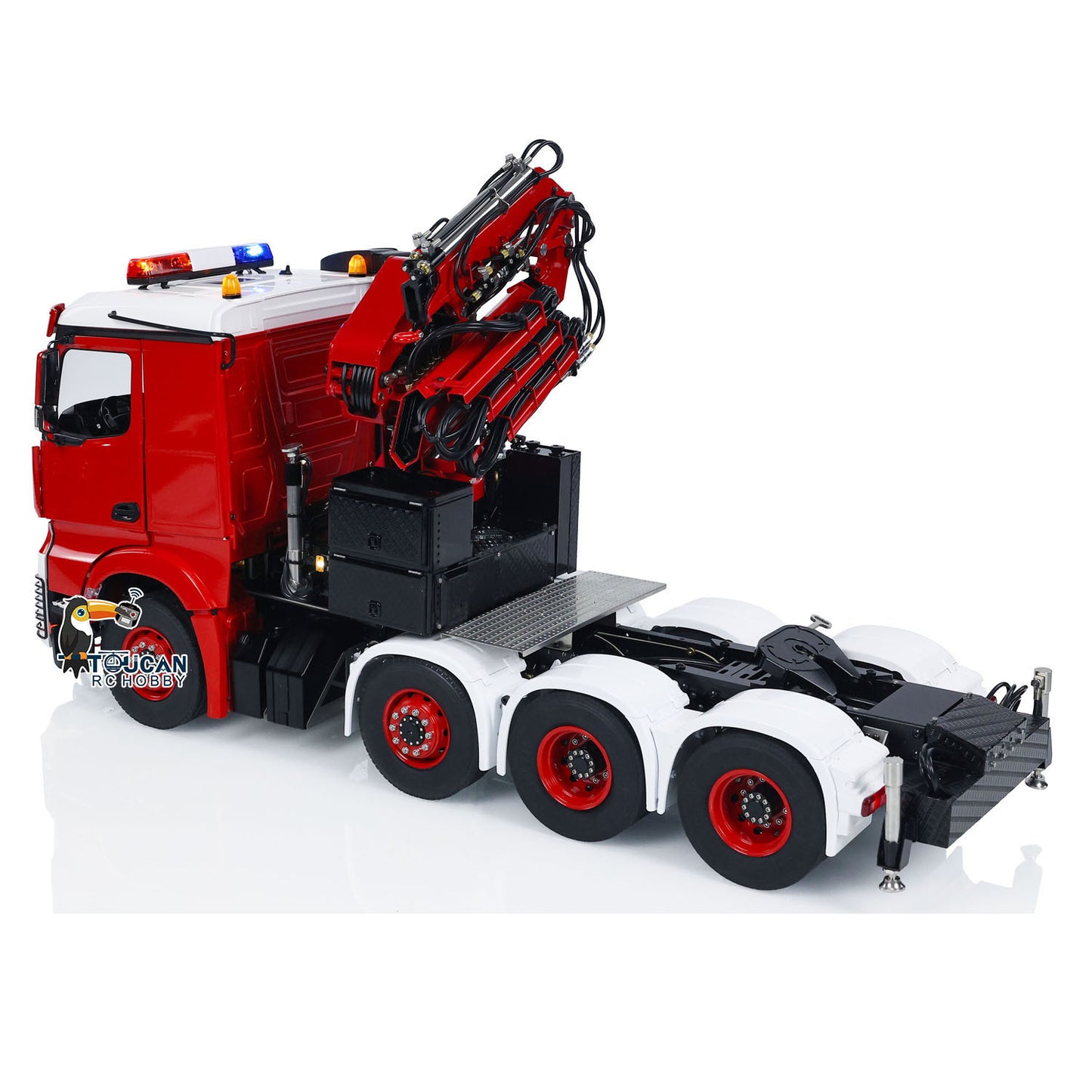 LESU 1/14 8x8 RC Hydraulic Crane Trucks RTR Radio Control Tractor Car Fly Jib FlySky PL18EV 2-Speed Gearbox Light Sound