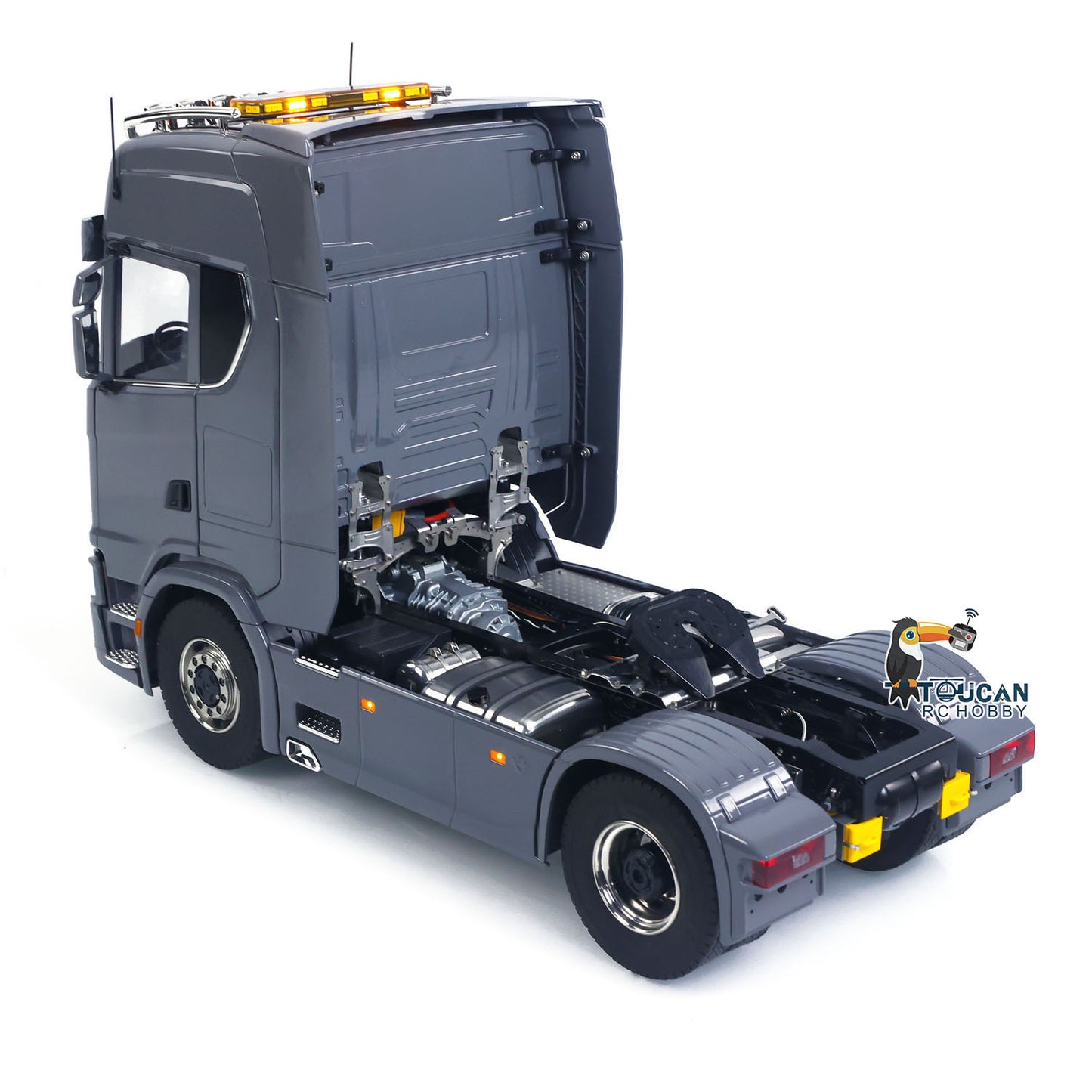 Metal Chassis Fifth Wheel 4X4 1/14 3Speed Radio Control Tractor Truck 770S Axle Locks Brushed ESC Motor Light System No Battery