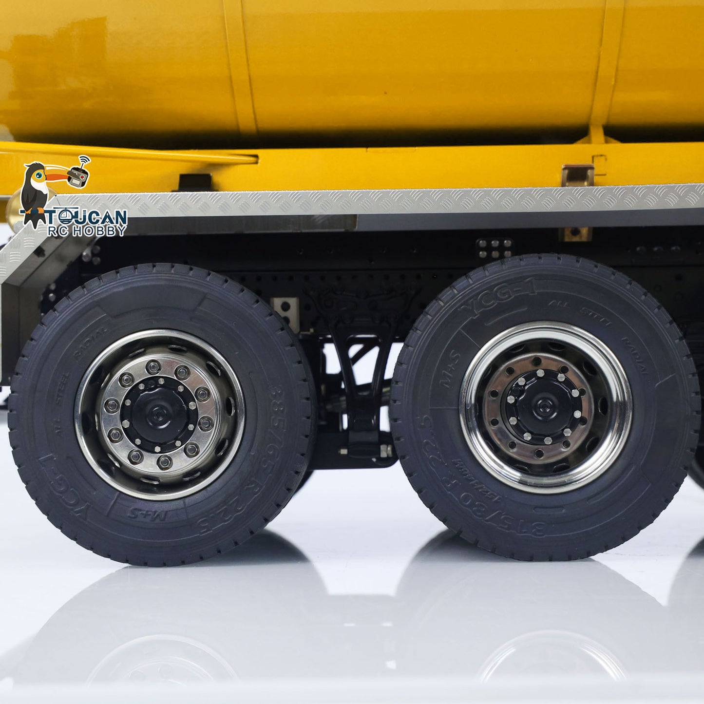 Metal 1/14 RC Hydraulic Dump Truck 8*8 3Speed Radio Controlled Roll Off Tipper 3363 Rear Axle Steering Light & Sound System