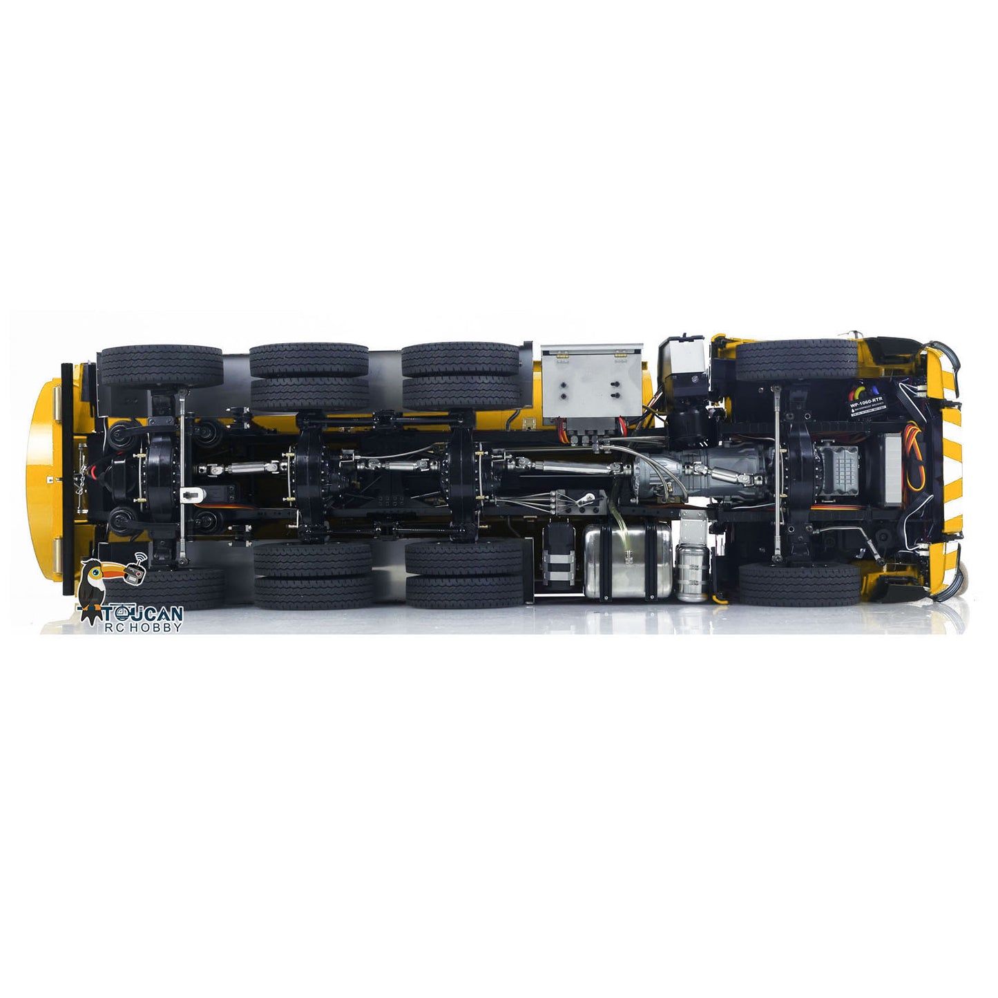Metal 1/14 RC Hydraulic Dump Truck 8*8 3Speed Radio Controlled Roll Off Tipper 3363 Rear Axle Steering Light & Sound System