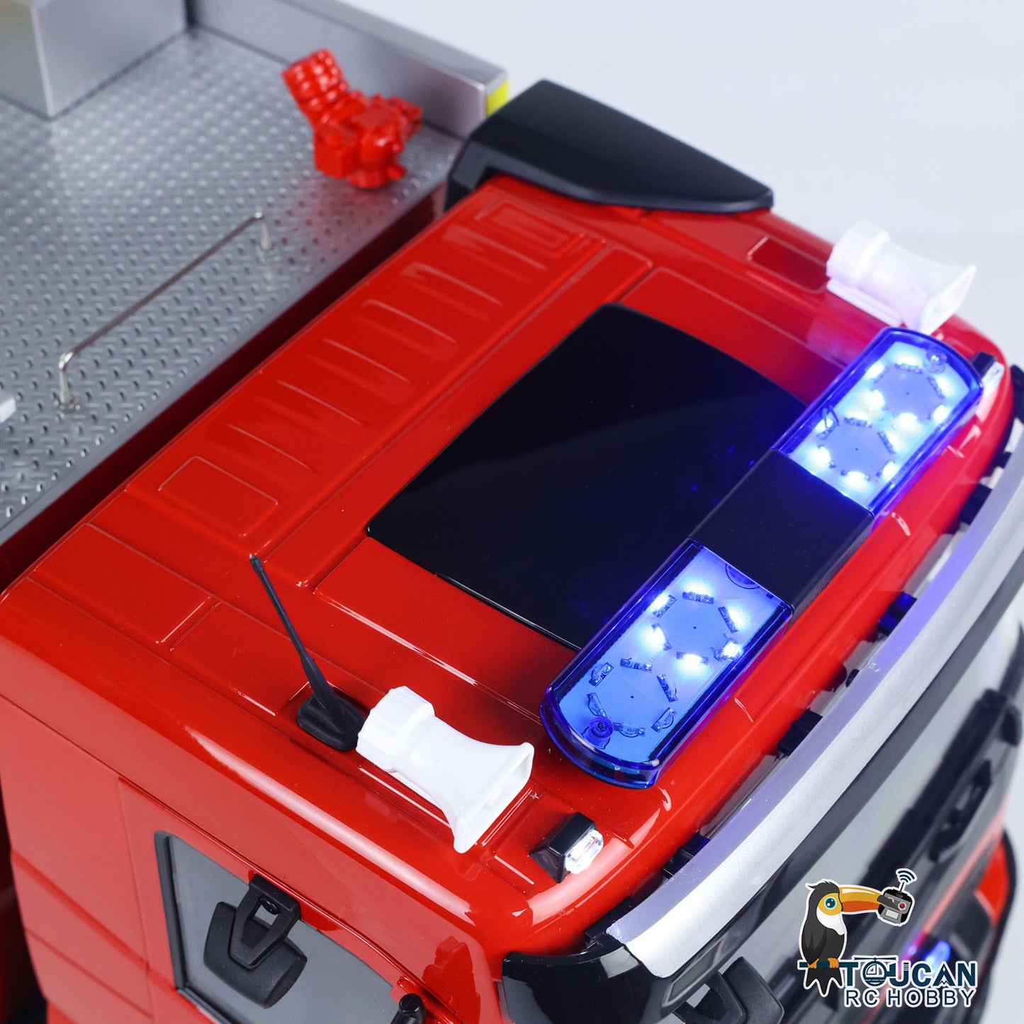 1/14 RC Fire Fighting Truck RTR Radio Controlled Car Model FMX AWD 2Speed Metal Gerabox Axles Water Spraying Electric Vehicle