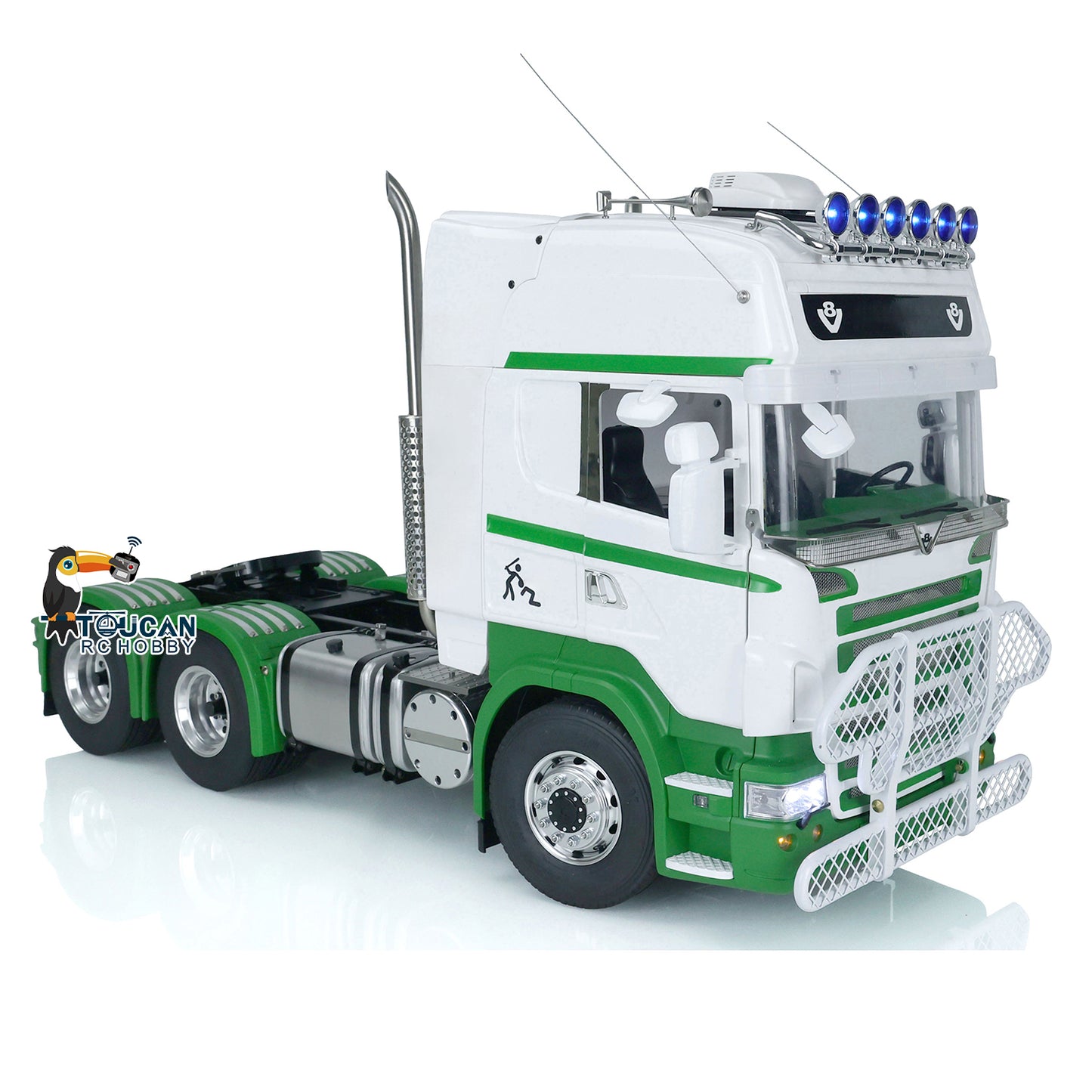 1/14 Scale TOUCAN Remote Controlled Tractor Truck for 6x6 Remote Control Cars Model Metal Chassis Battery & Radio System & Charger