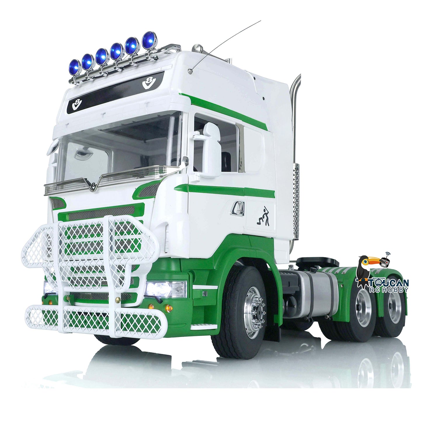 1/14 Scale TOUCAN Remote Controlled Tractor Truck for 6x6 Remote Control Cars Model Metal Chassis Battery & Radio System & Charger