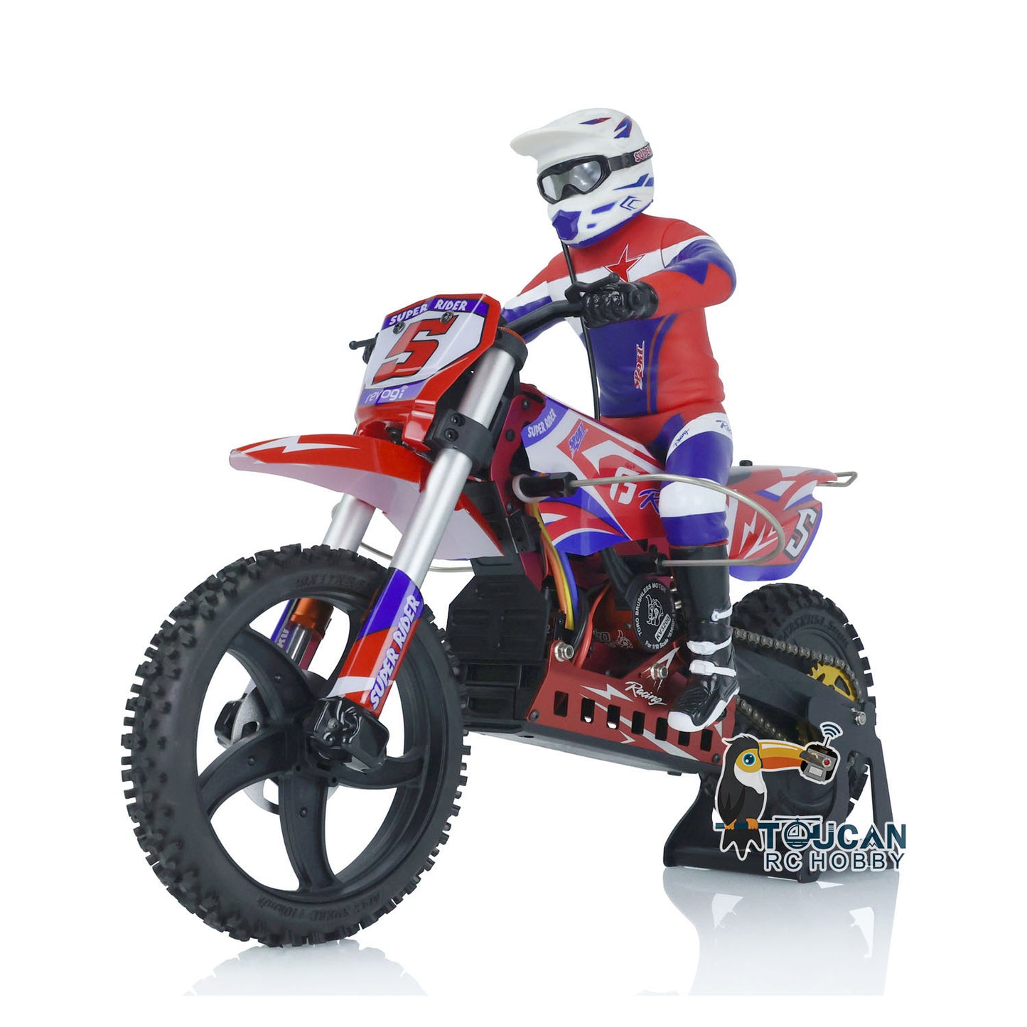 US STOCK Second Hand Skyrc Super Rider SR5 1/4 Scale Red RTR RC Motor Bike Model Balance Battery