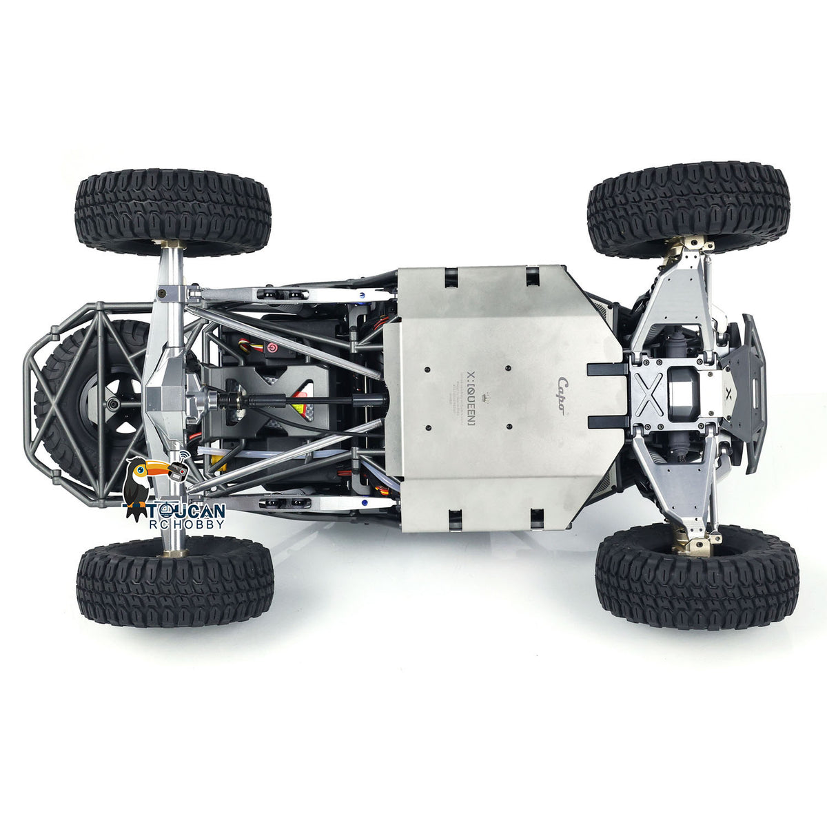 US Stock Capo U4 Queen CD1582X 1/8 4*4 Metal RC Crawler 2 Speed Radio Control Racing Vehicle Light Sounds Smoke Battery for RC Model Enthusiast