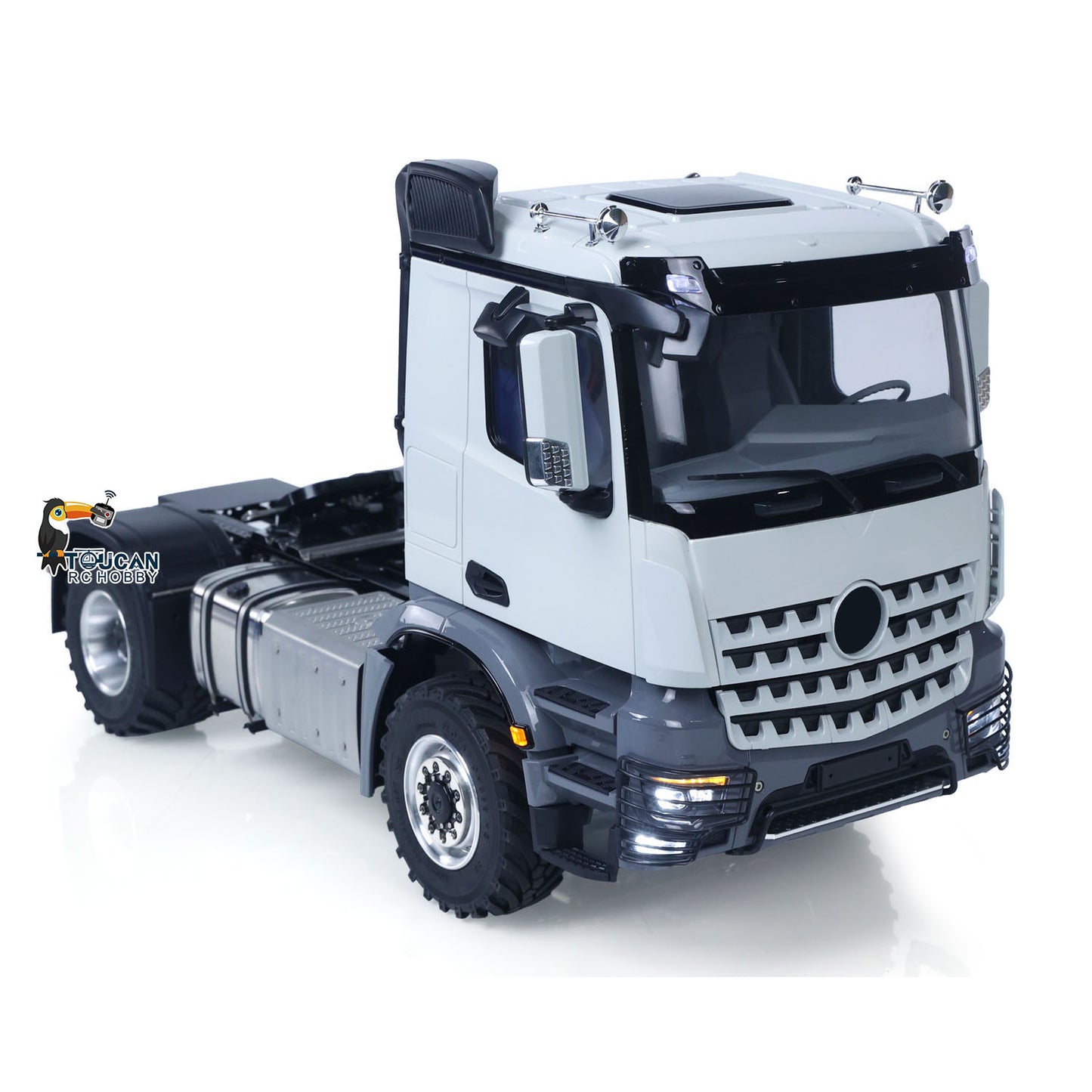 1/14 RC Tractor Truck L44 Remote Control Farm Vehicle Model Sequential Turn Signal 4×4 Axle Differential Lock 3Speed Gearbox ST8 Radio Controller