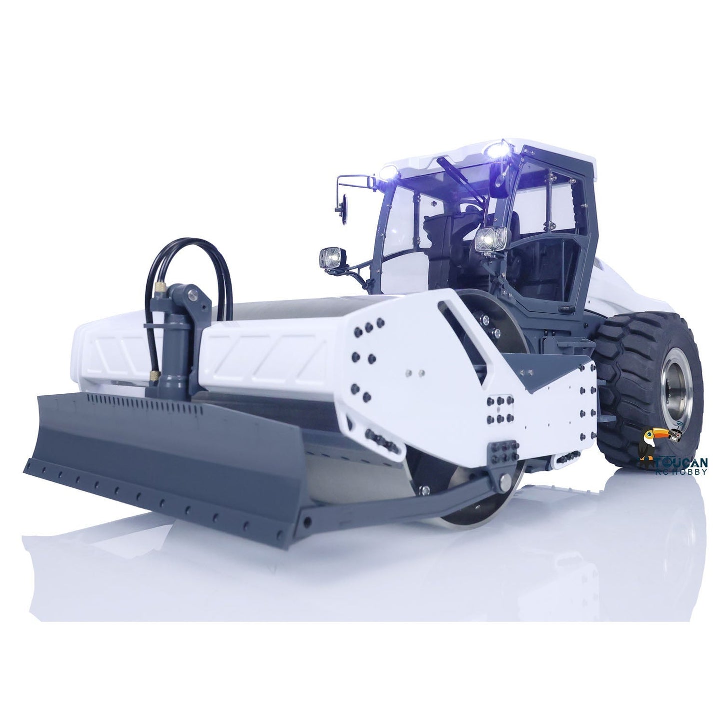 LESU 1/14 Aoue-H13i RC Hydraulic Road Roller Electric Engineering Metal Vehicle Sound Light System ESC Motor Assembled