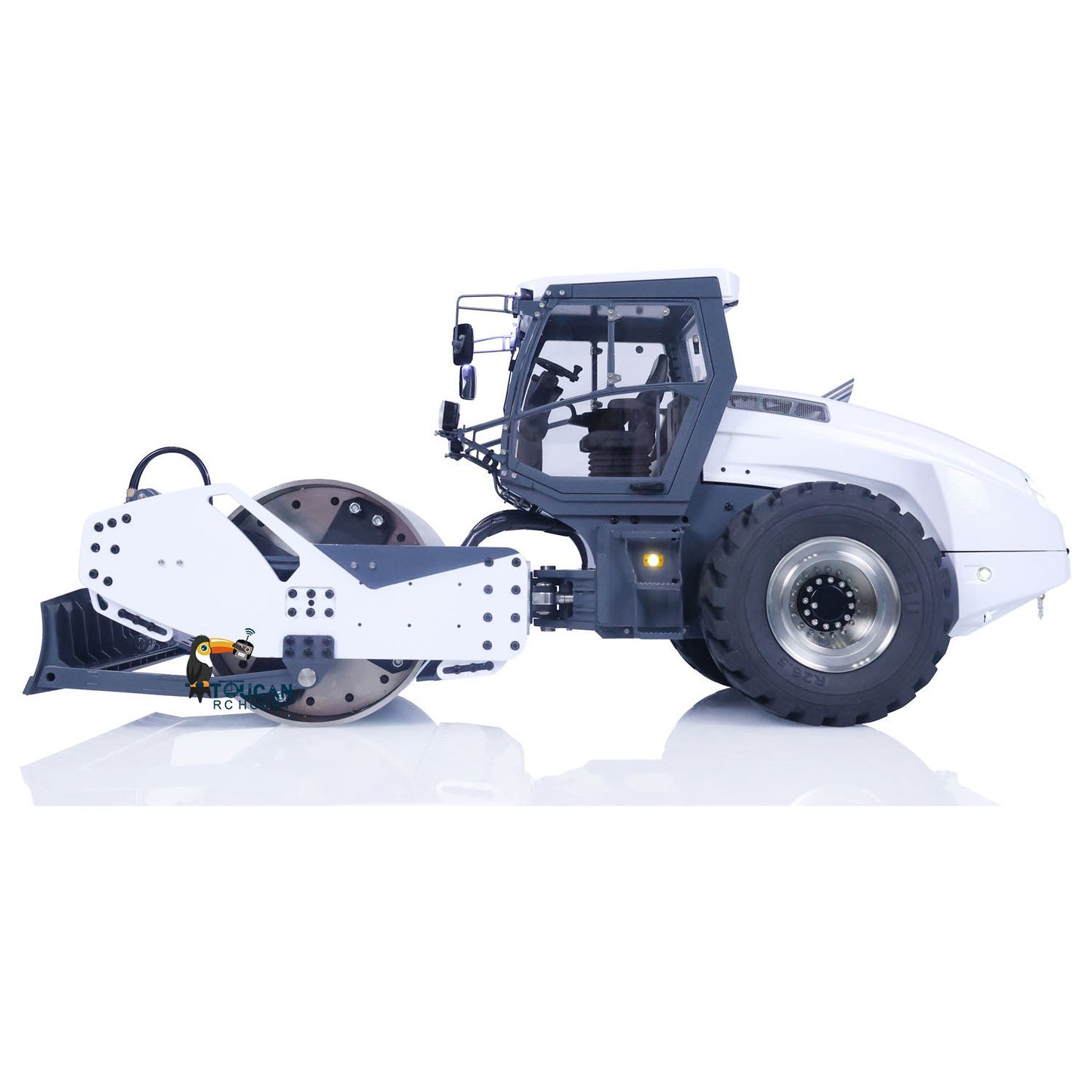 LESU 1/14 Aoue-H13i RC Hydraulic Road Roller Electric Engineering Metal Vehicle Sound Light System ESC Motor Assembled