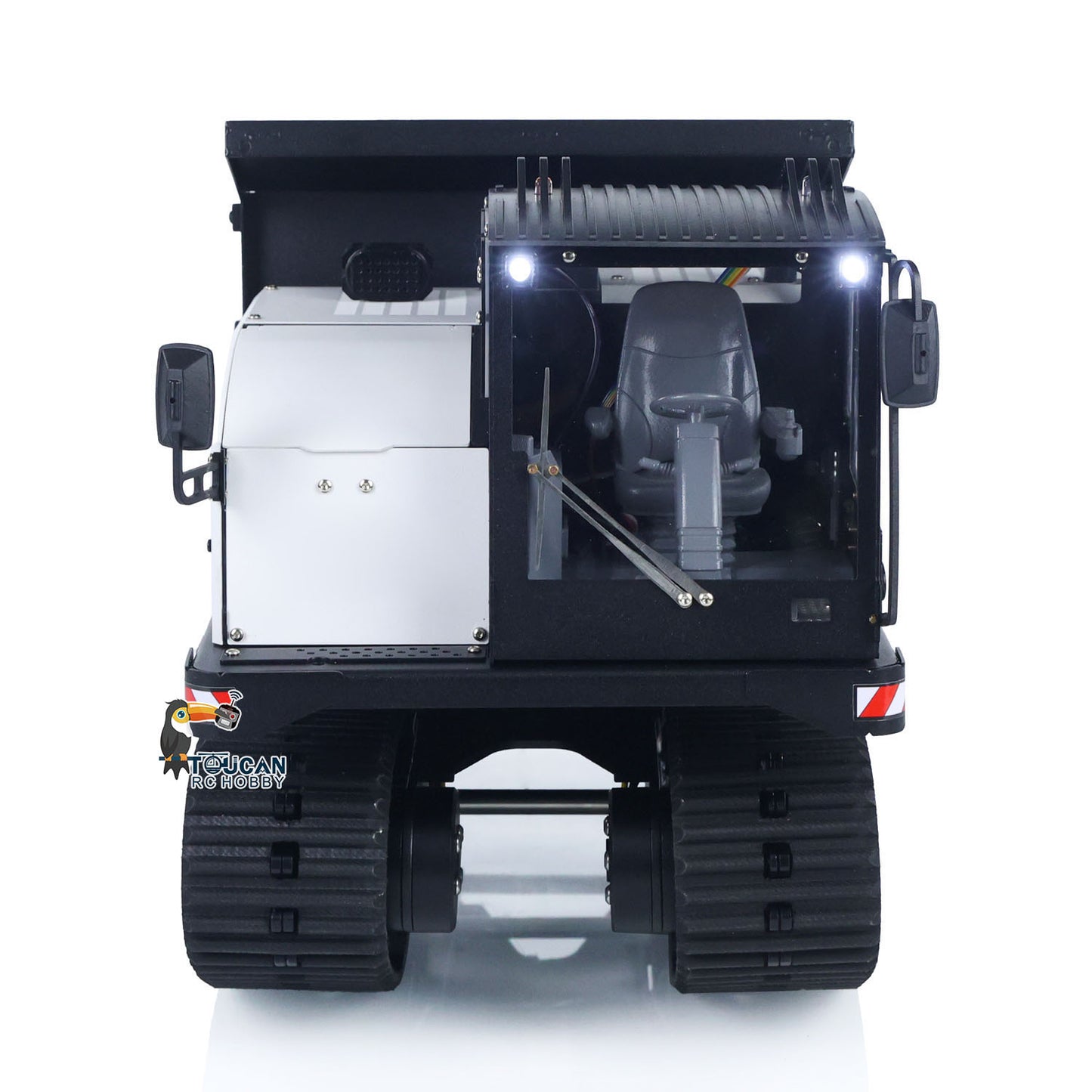 Metal 1/14 RC Hydraulic Crawler Dump Truck T14R Radio Controlled Tracked Tipper RTR Construction Vehicle ST8 Light Sound Battery