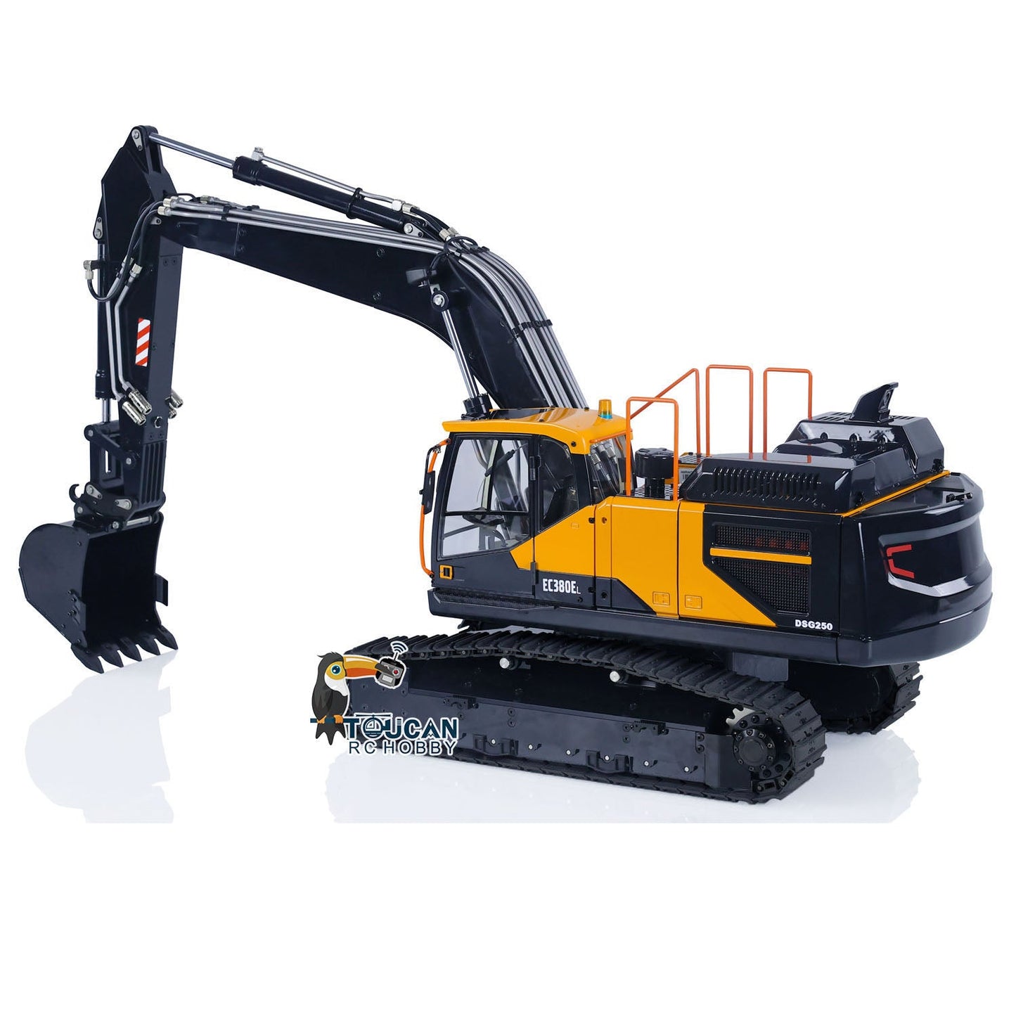 MTModel 1/14 2 Arms Metal EC380 RC Diggers Remote Control Hydraulic Excavator Assembled and Painted Vehicle Car Model Heavy Machine