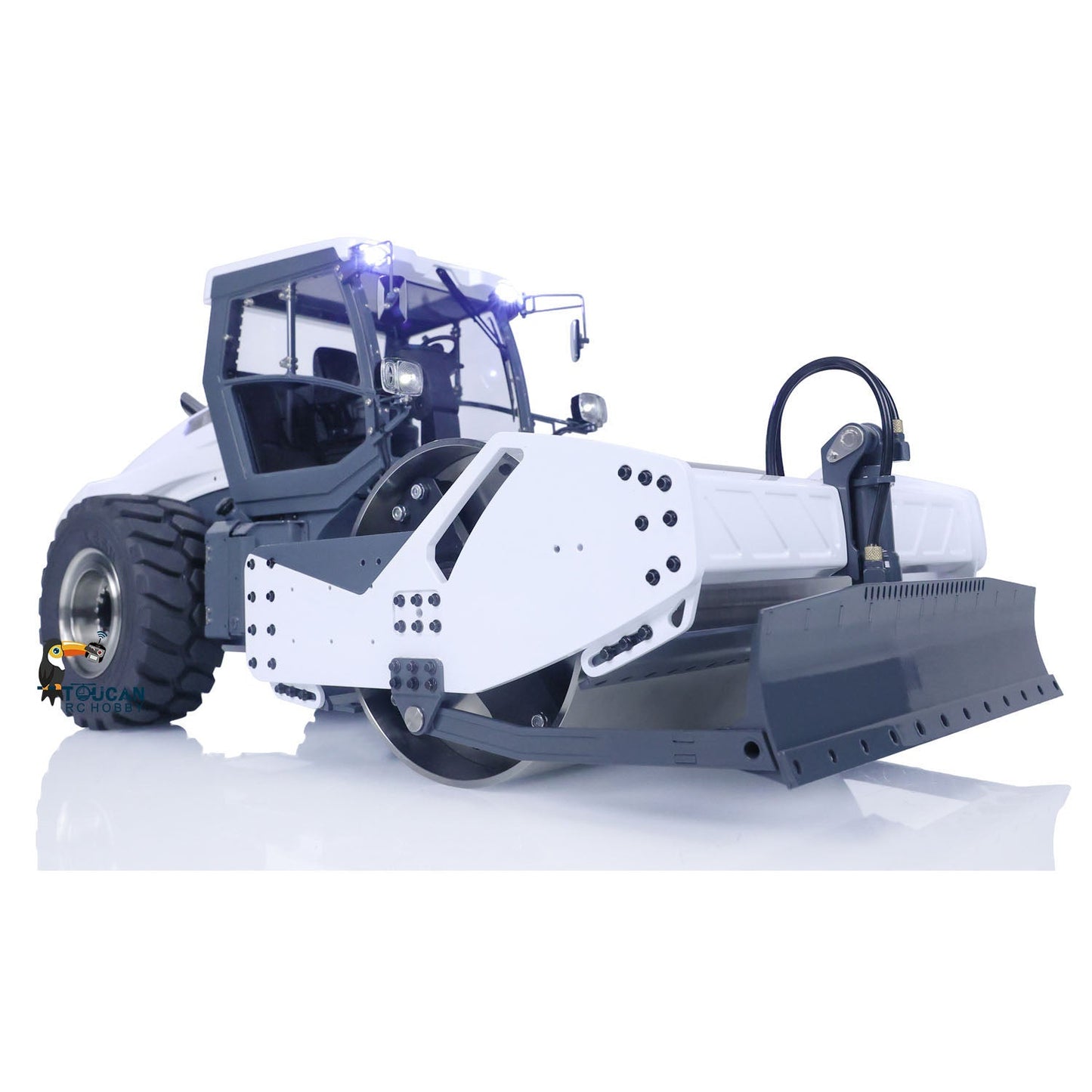 LESU 1/14 Aoue-H13i RC Hydraulic Road Roller Electric Engineering Metal Vehicle Sound Light System ESC Motor Assembled