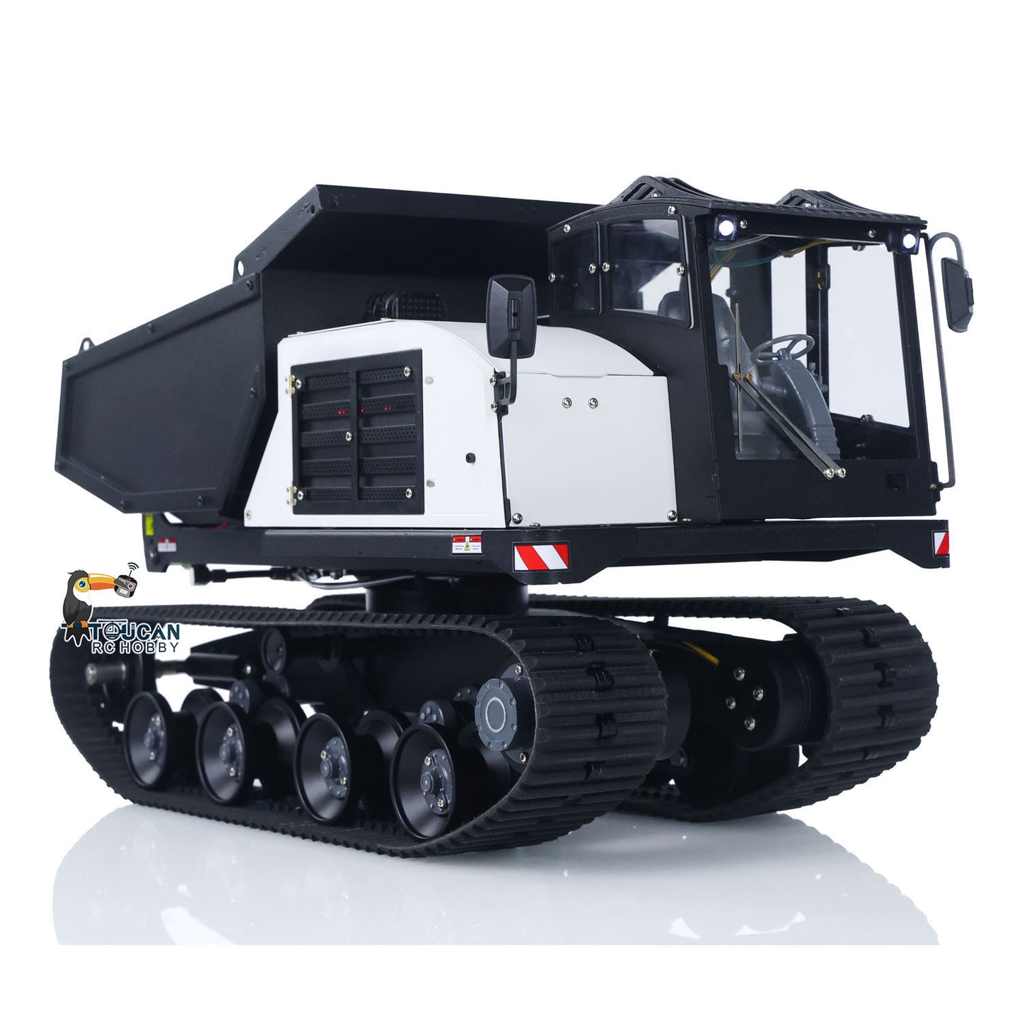 Metal 1/14 RC Hydraulic Crawler Dump Truck T14R Radio Controlled Tracked Tipper RTR Construction Vehicle ST8 Light Sound Battery