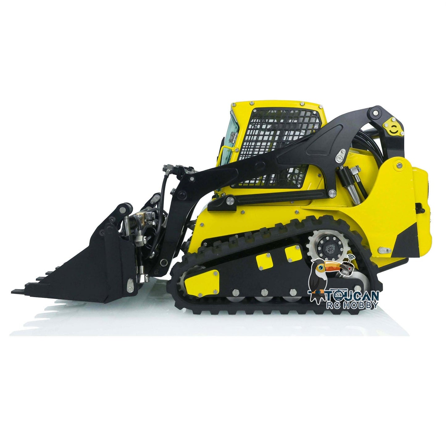 LESU 1/14 Scale Aoue LT5 Skid-Steer Loader Radio Control Tracked Dozer Metal Assembled Blade Openable Bucket Gripper Hay Clamp