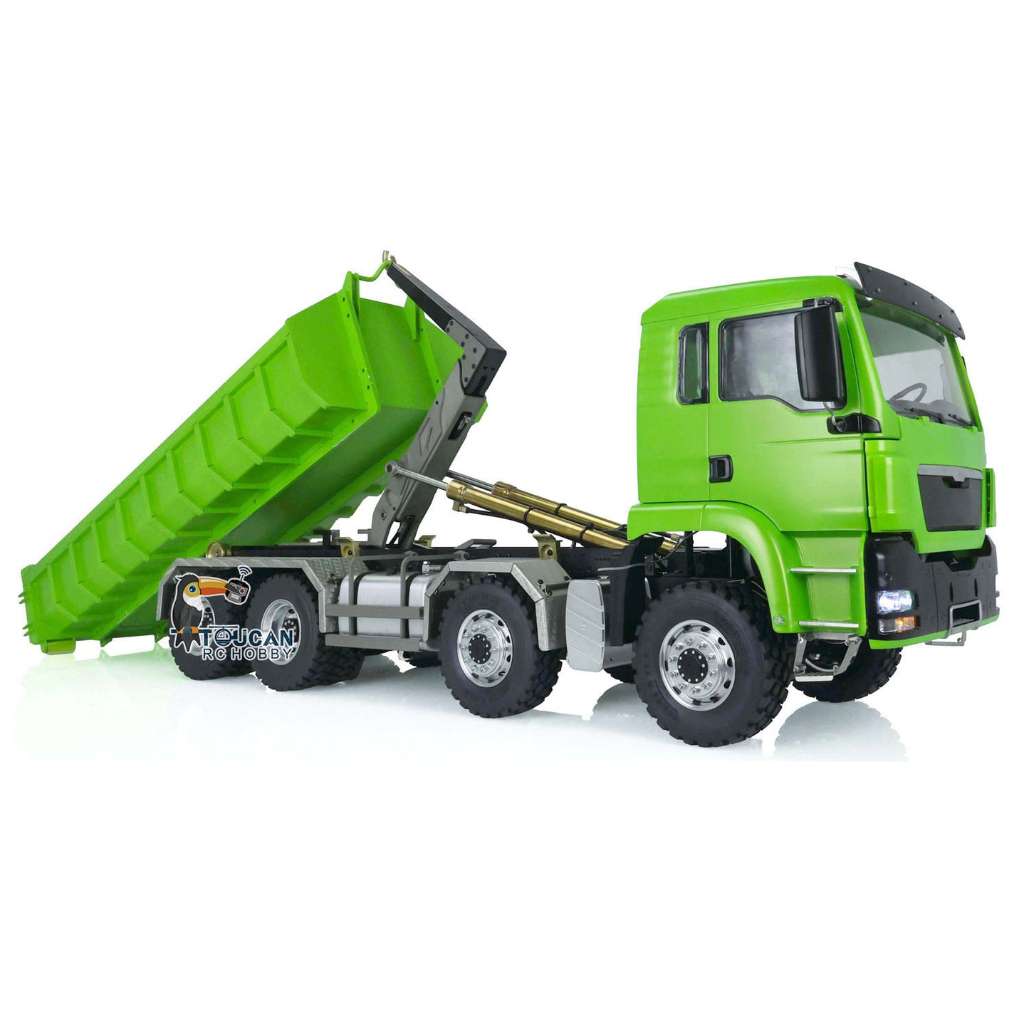 LESU 1/14 RC Roll On/Off Tipper Truck for 8x8 Hydraulic Remote Controlled Dumper Car Hobby Model LED Light Sound System