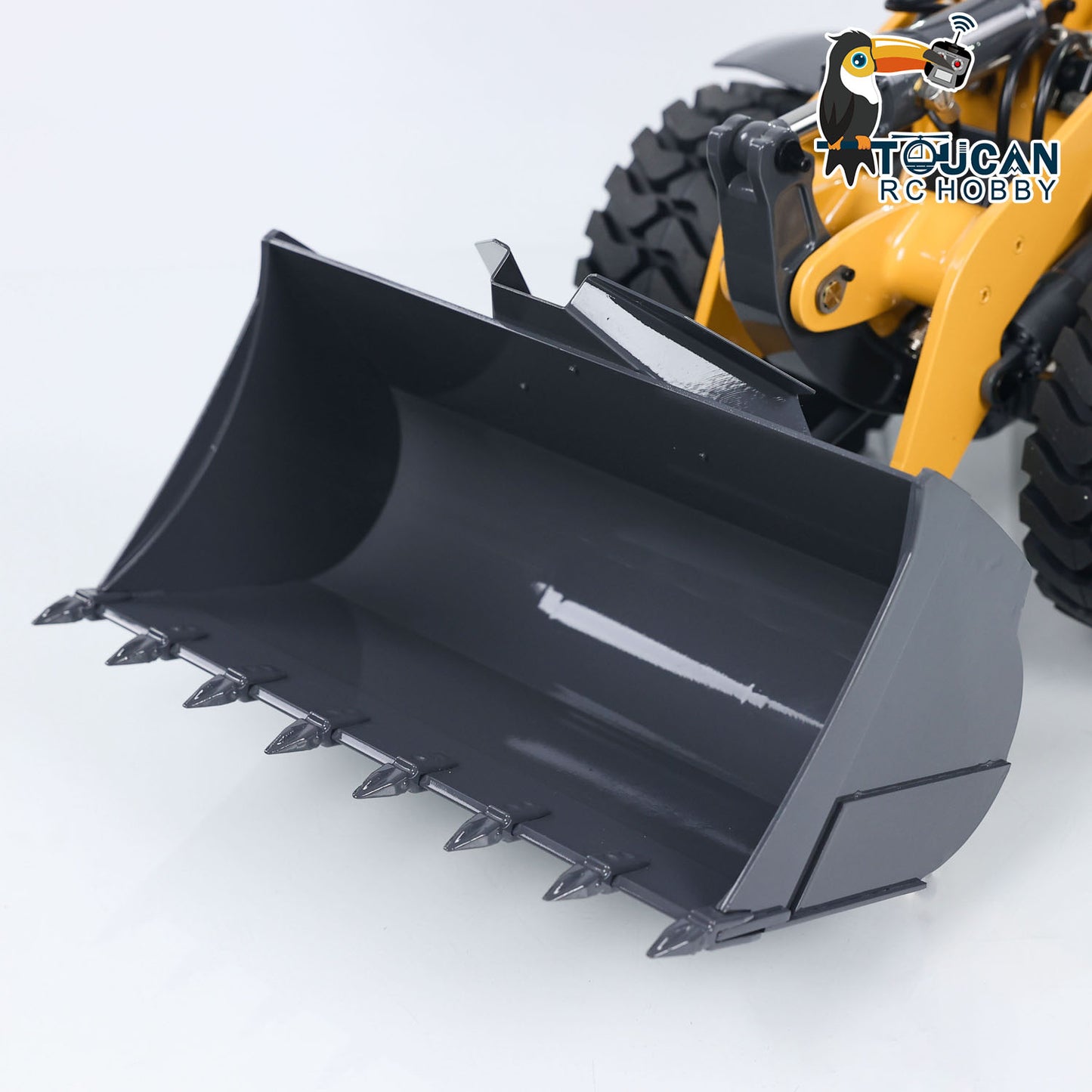 XDRC 580 1/14 Metal RC Hydraulic Loader RTR Engineering Vehicles Smoke Lights Optional Color ESC Servo Motor Rock Bucket DIY