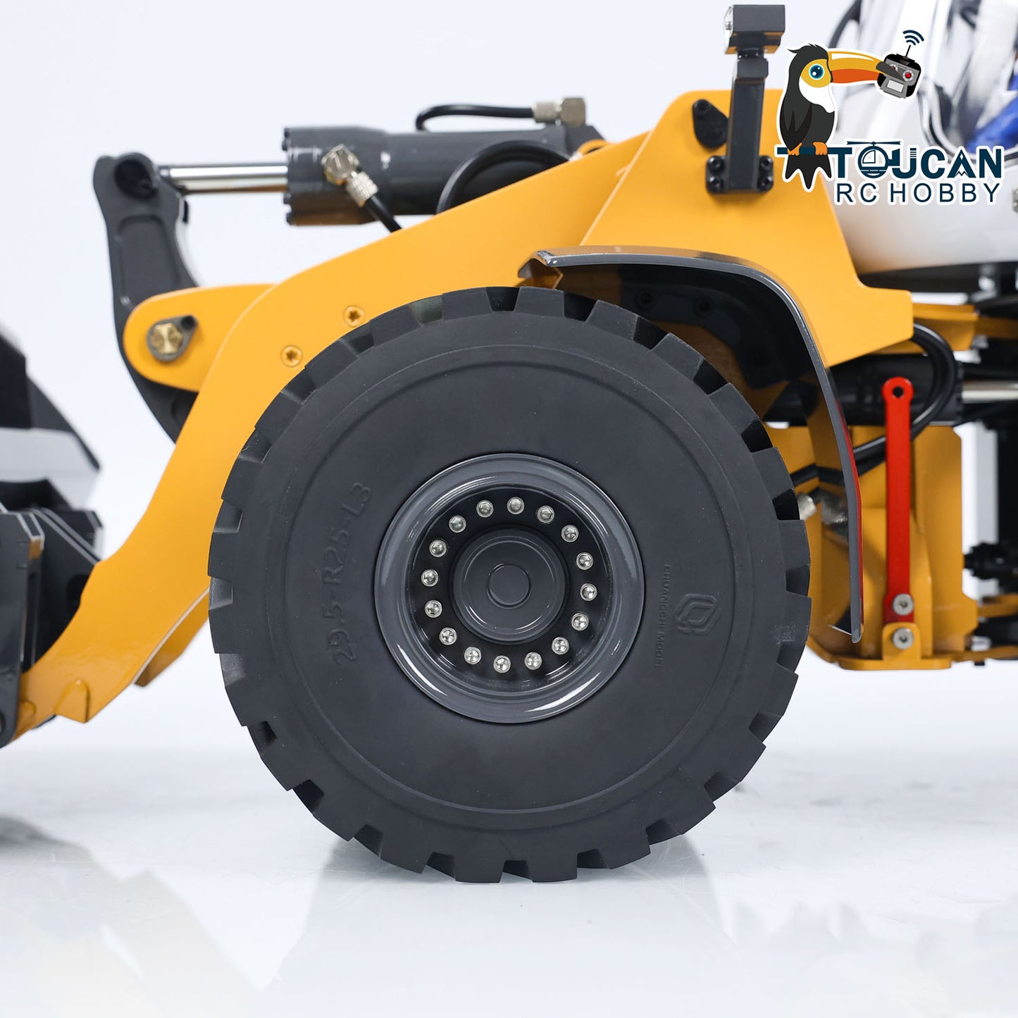 XDRC 580 1/14 Metal RC Hydraulic Loader RTR Engineering Vehicles Smoke Lights Optional Color ESC Servo Motor Rock Bucket DIY