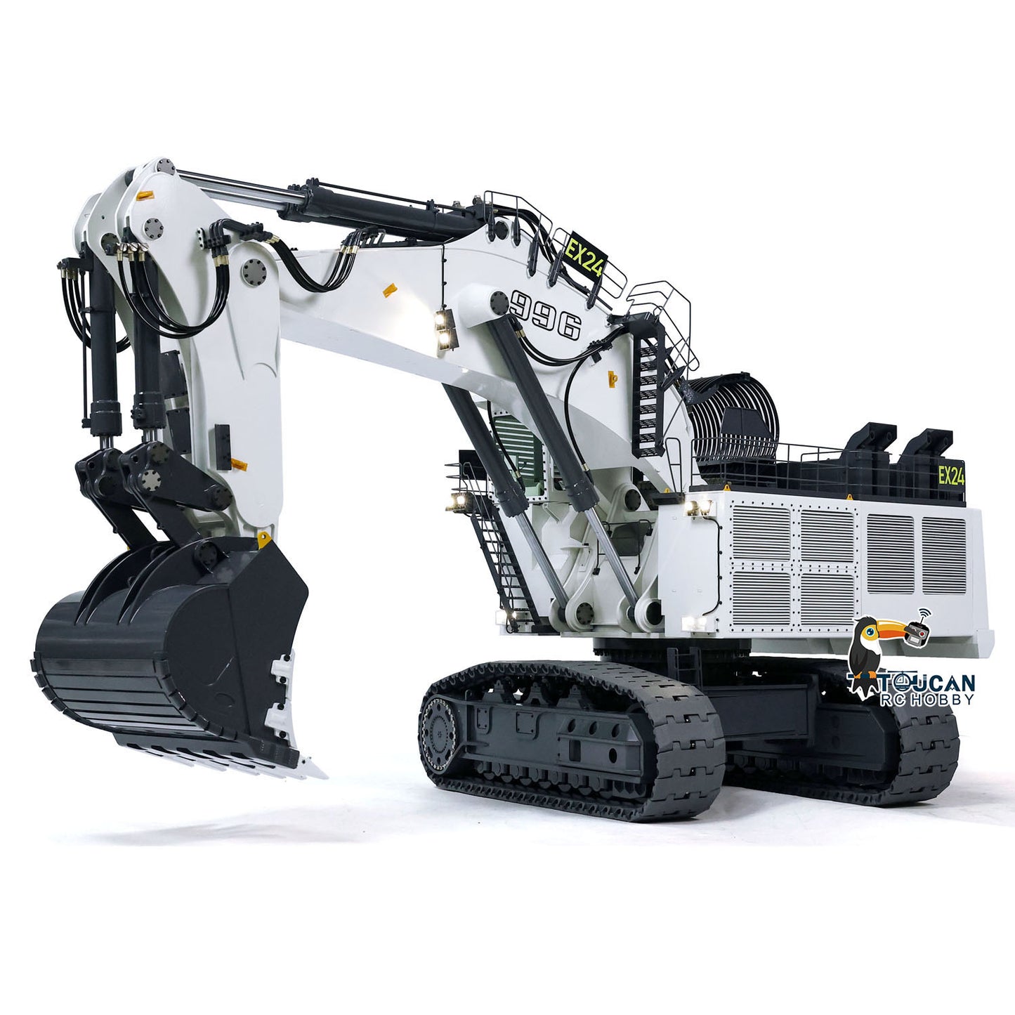 1/20 Metal Painted Assembled RC Hydraulic Equipment Remote Controlled Excavator for 996 Taranis XE Radio Digger Frsky-Taranis-XE