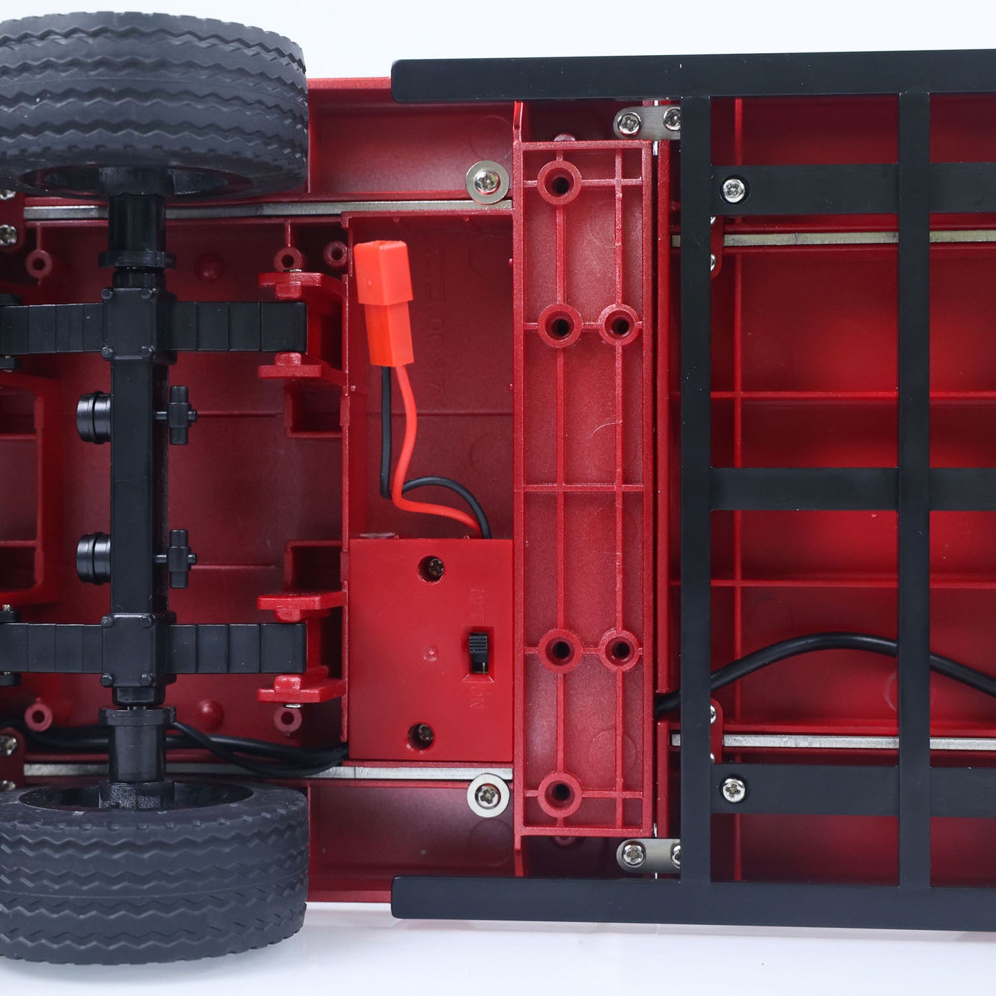 Fast Shipping 3 Axle Plastic Semi Trailer Flatbed 1502 for 1/18 Remote Control Tractor Truck HUINA 1501 RC Lorry Car Model Upgrade Parts