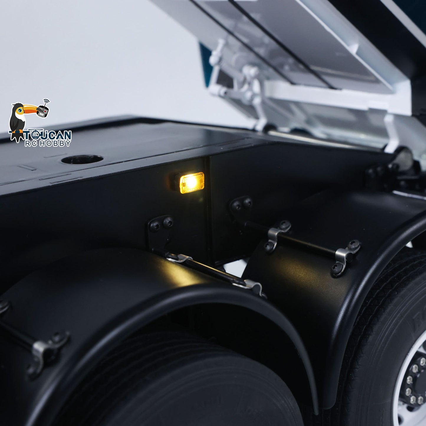 LESU 1/14 RC Metal Hydraulic Dump Trailer Model for DIY Remote Control Tractor Truck Lorry Car Model Pump Electric Support Legs