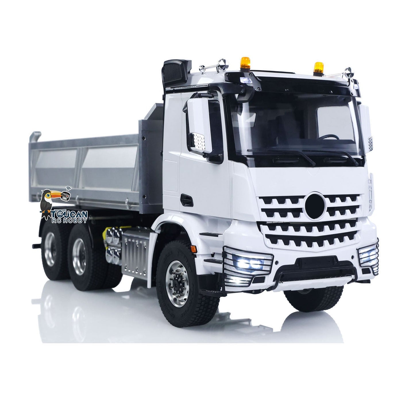 2Speed 3348 Metal Chassis 1/14 RTR RC Hydraulic Dumper Remote Control Tipper Model NO Lock Differential Axle Light Sound Battery