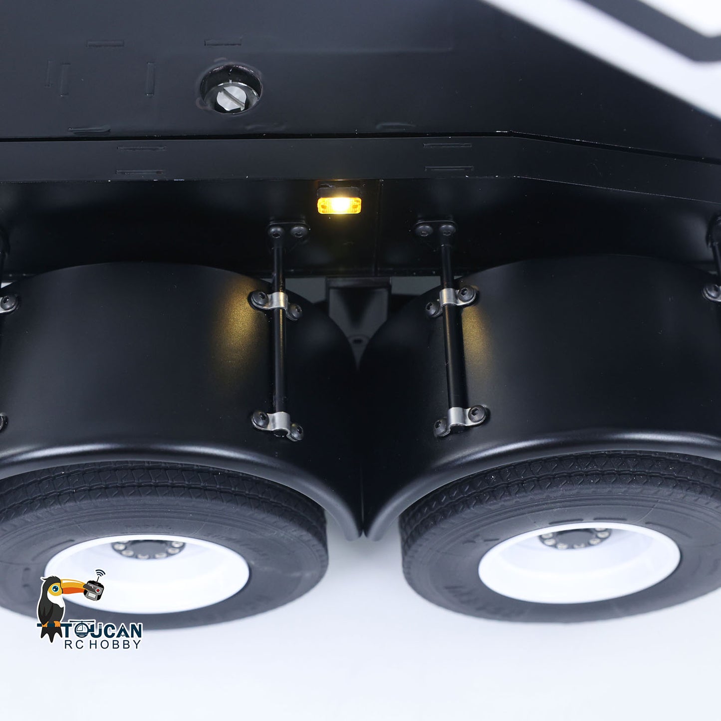 LESU 1/14 RC Metal Hydraulic Dump Trailer Model for DIY Remote Control Tractor Truck Lorry Car Model Pump Electric Support Legs