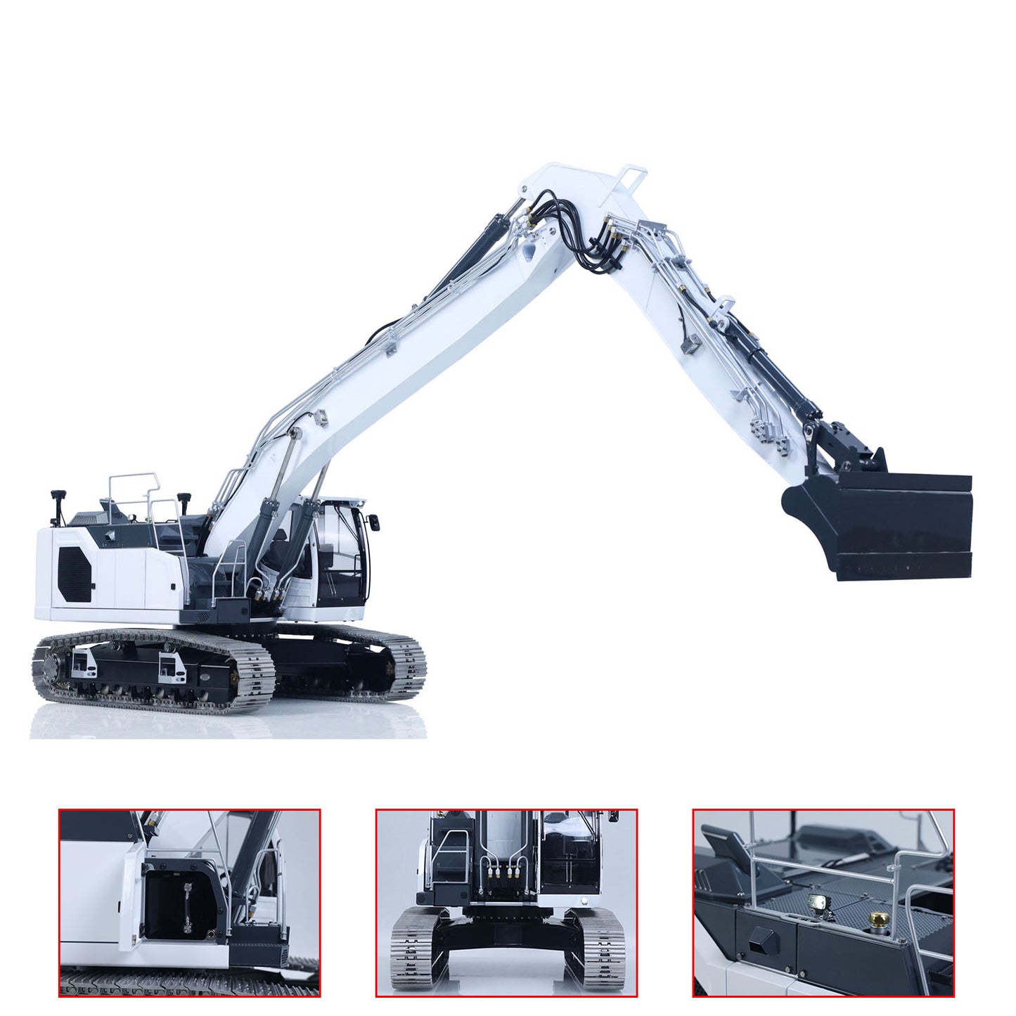 LESU AOUE LR945 1/14 RC Long-reach Hydraulic Excavator CNC Extended Arm Radio Control Digger Model Light 7CH Valve 4MPa Pump Assembled PNP