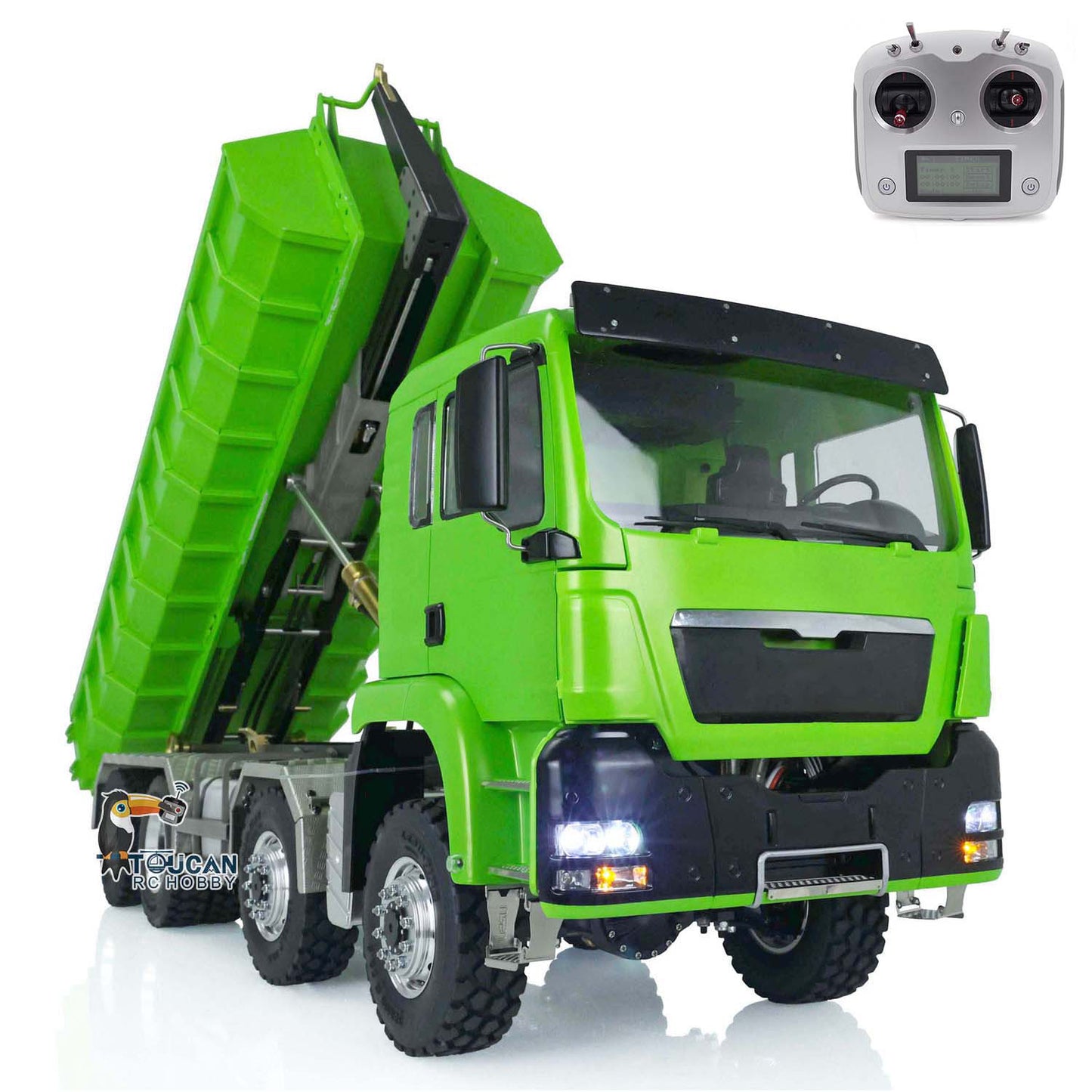 LESU 1/14 RC Roll On/Off Tipper Truck for 8x8 Hydraulic Remote Controlled Dumper Car Hobby Model LED Light Sound System