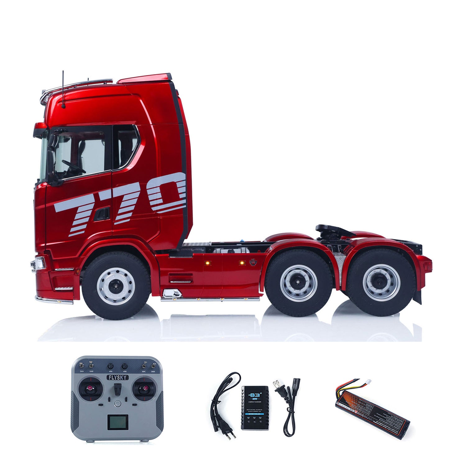 Fast Shipping KABOLITE 1/14 770S 100 RC Tractor Truck 6x6 Remote Control Lorry Car 2Speed Gearbox Differential Lock Battery Radio RTR Model