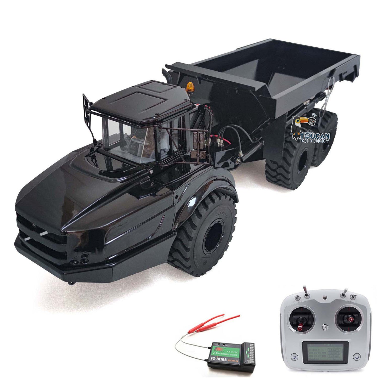 1/14 XDRC 6*6 Metal RC Hydraulic Articulated Truck Remote Control Dumper PNP DIY Hobby Model Motor ESC Light Sound