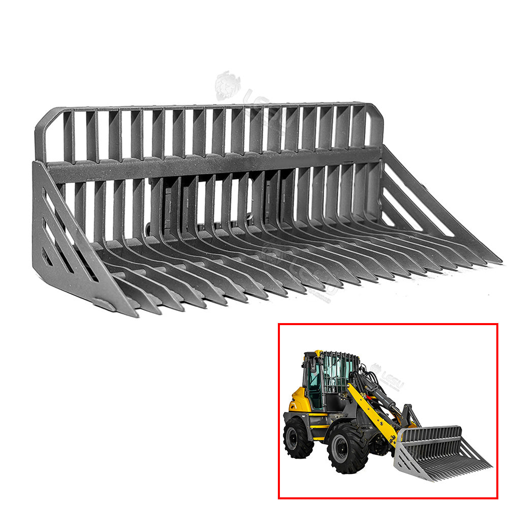 LESU AT1050 1/14 Hydraulic RC Fork Loader Painted Assembled Car Telescopic Arm Metal Sieve Shovel Rake Bucket Fork Gripper