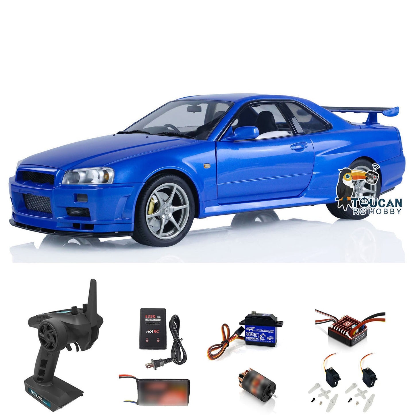 Capo 1/8 R34 RTR 4WD RC Drift Racing Car Metal Radio Controlled High-speed Vehicle Brushless Motor Painted Assembled DIY Model