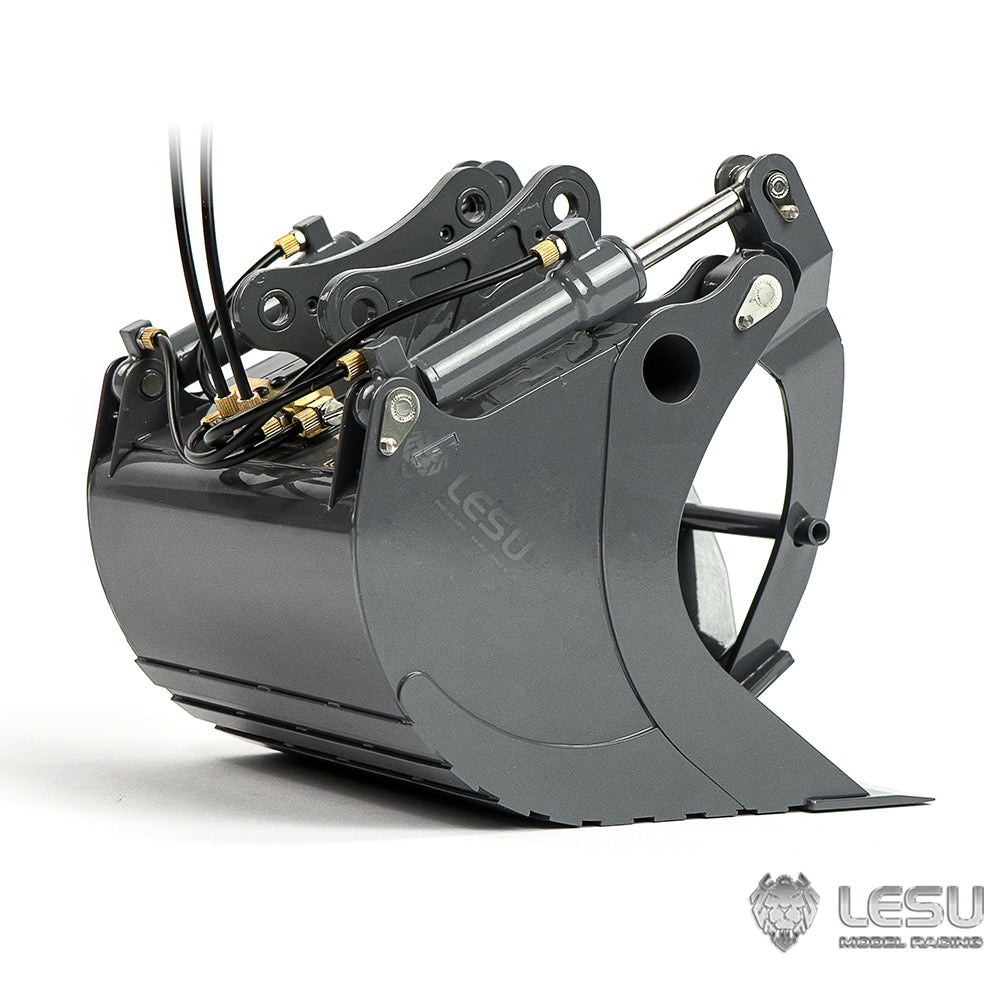 1/14 Metal Grab Bucket for LESU ET35 Hydraulic RC Excavator Radio Controlled Digger Simulation Model DIY Spare Parts