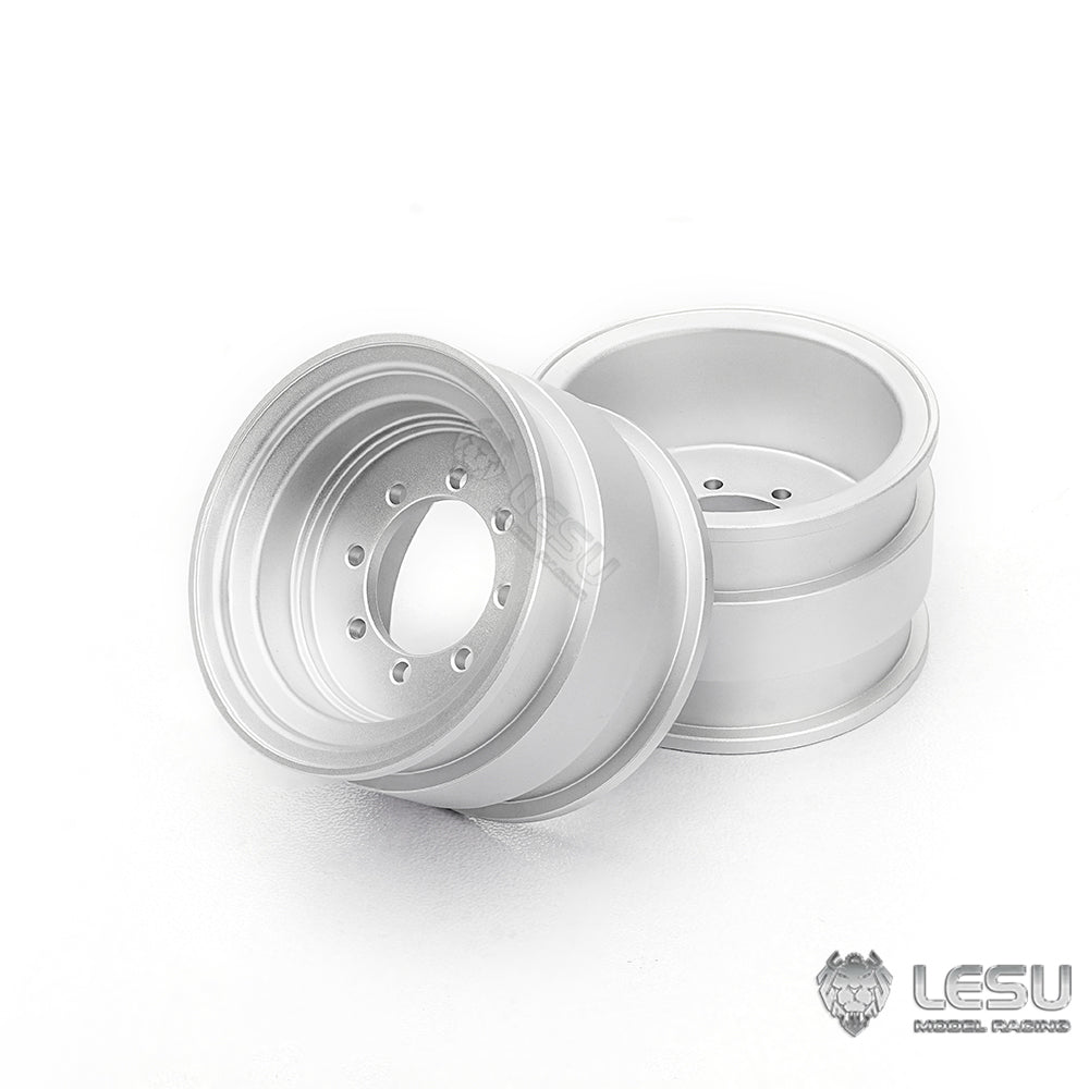 1Pair Wheel Metal Hub Rubber Tire for LESU AOUE MCL8 AT1050 6MDX DIY 1/14 RC Hydraulic Loader Radio Control Dump Truck Model Car