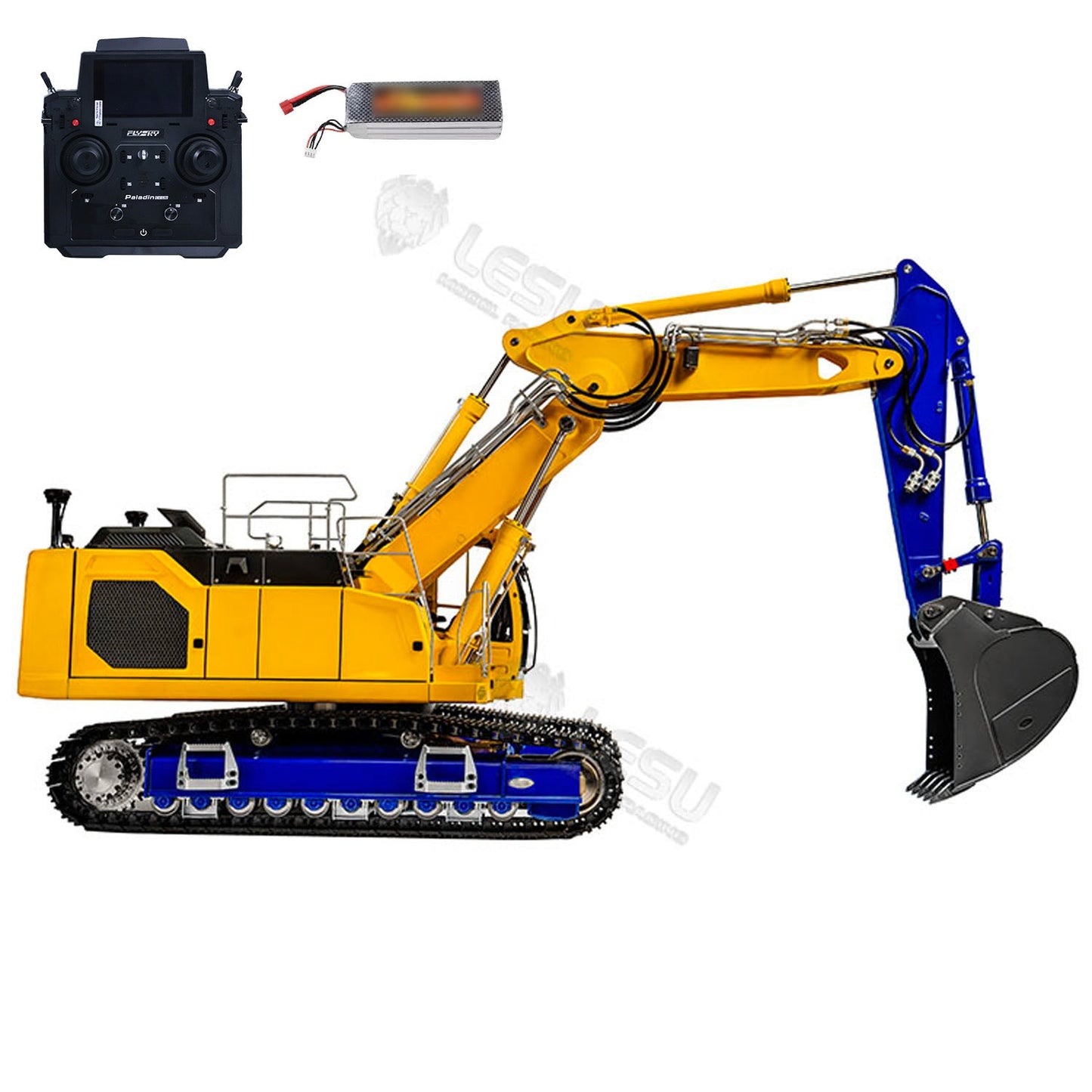 1/14 LESU LR945 3 Arms RC Hydraulic Excavator RTR Radio Control Digger DIY Model FlySky PL18EV Lite Light System Ready to Run