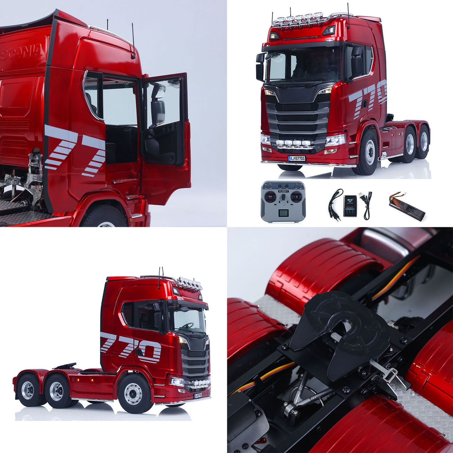 Fast Shipping KABOLITE 1/14 770S 100 RC Tractor Truck 6x6 Remote Control Lorry Car 2Speed Gearbox Differential Lock Battery Radio RTR Model