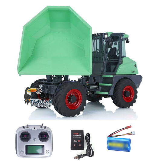 LESU 1/14 AOUE 6MDX Metal RC Remote Controlled Hydraulic Articulated Dumpers Painted Ready To Run Motor ESC Light System