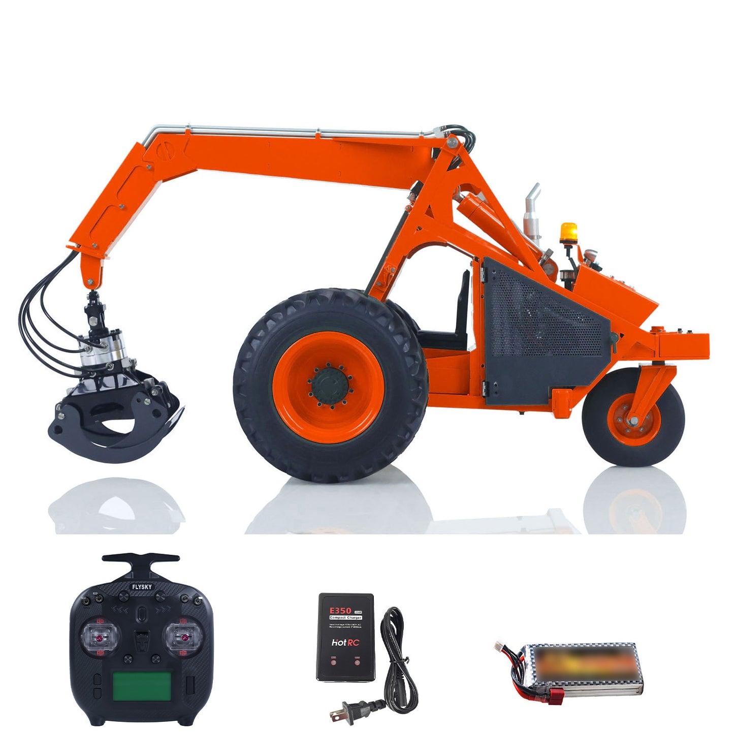 TOUCAN DIY LESU AOUE 225A Metal 1/14 RC Hydraulic Log Loader Remote Control Sugarcane Loader RTR Model 4CH Valve ST8 Radio Battery Constraction Car