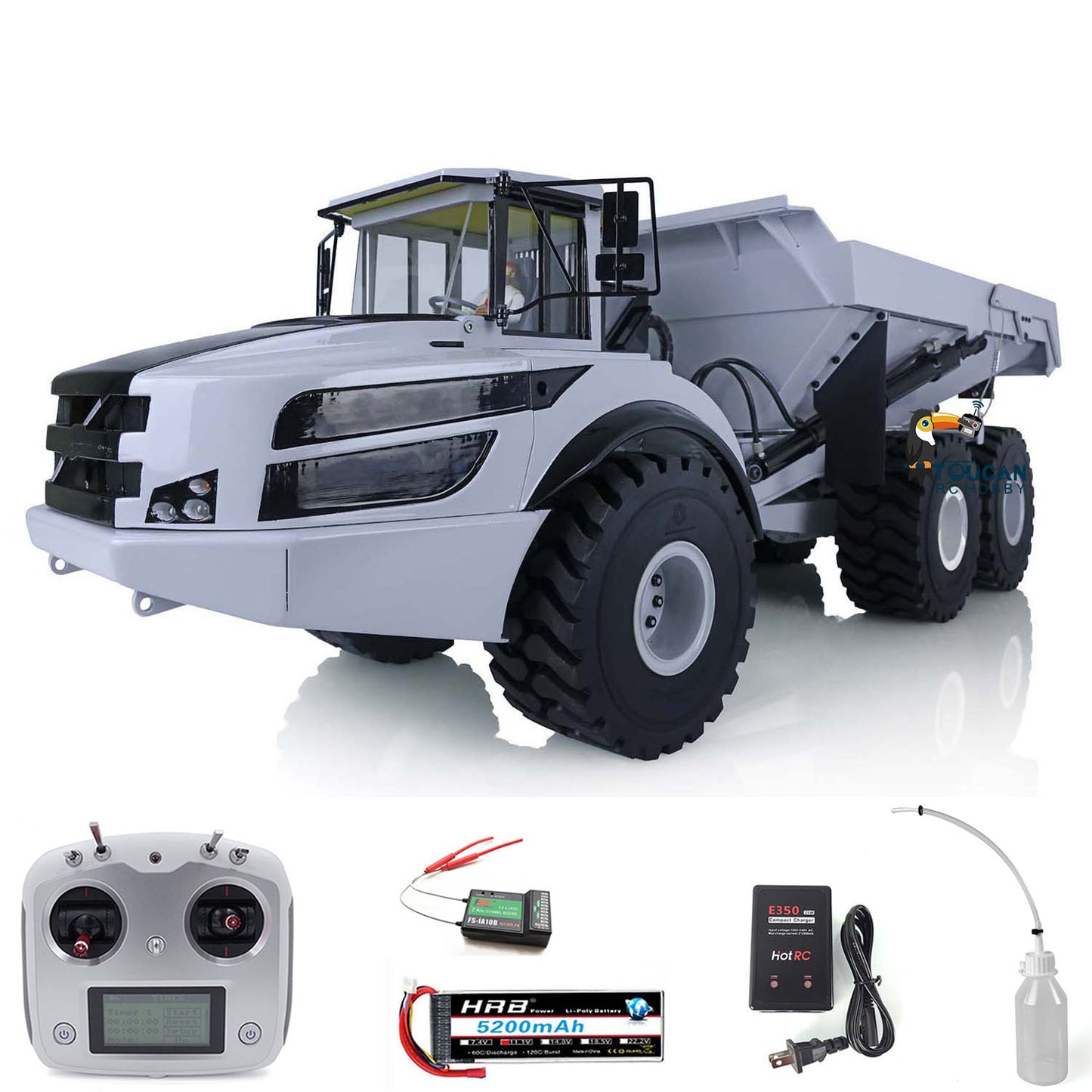 1/14 6*6 Metal Hydraulic Lifting RC Articulated Truck Radio Control Dumper Tipper RTR Model Optional Color Flysky i6S ESC Motor