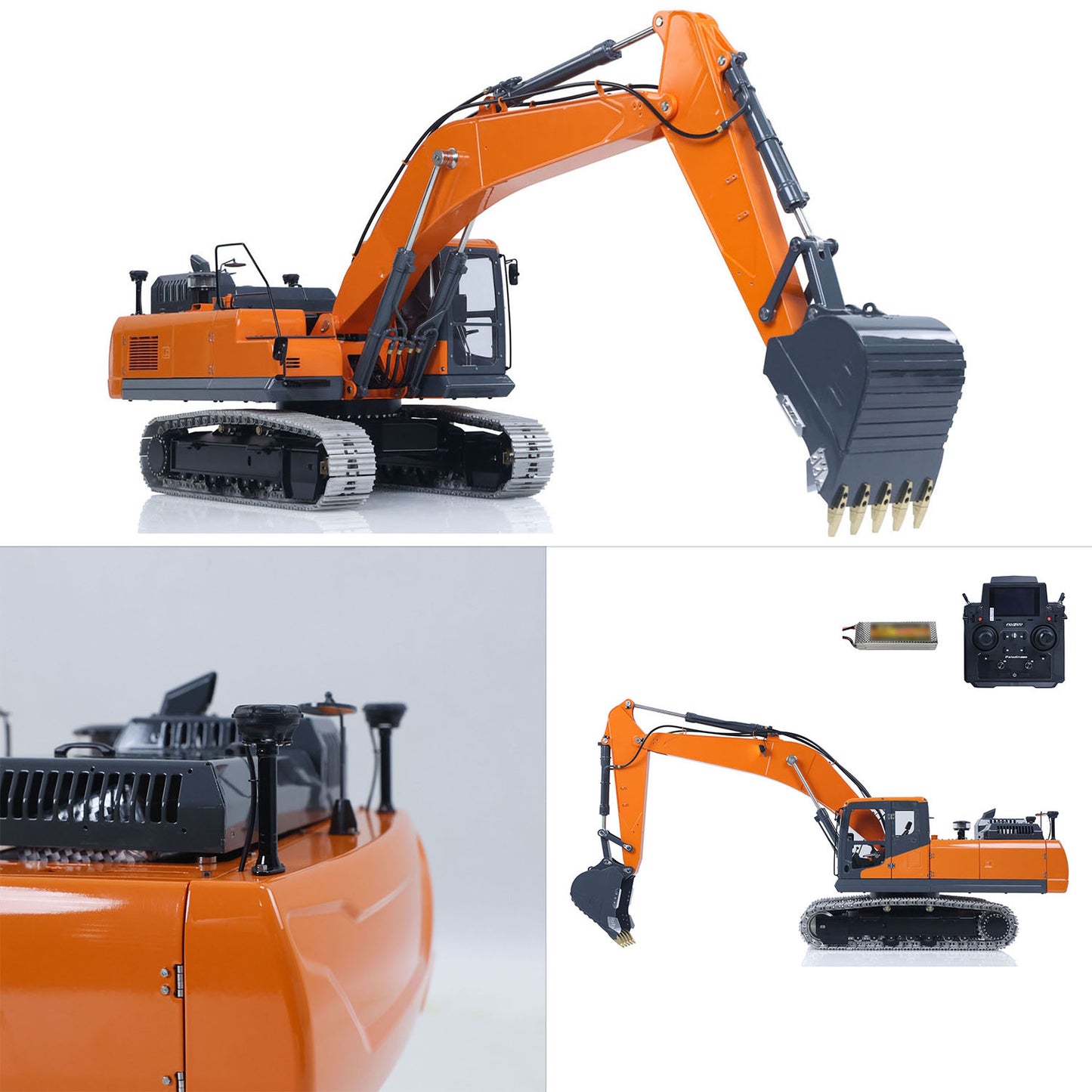 LESU Aoue DX350LC 1/14 Remote Control Digger Metal RC Hydraulic Excavator RTR Model 3CH Valve 4MPA Pump PL18EV Lite Battery Constraction Vehicle